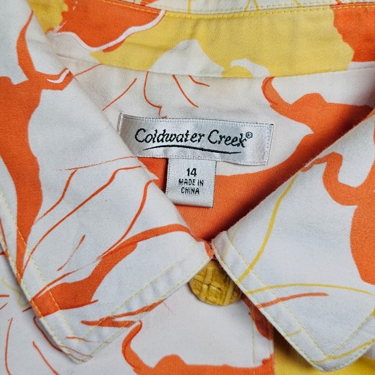 Coldwater Creek Floral Button Up Jacket Womans Size 14 - Thumbnail 5