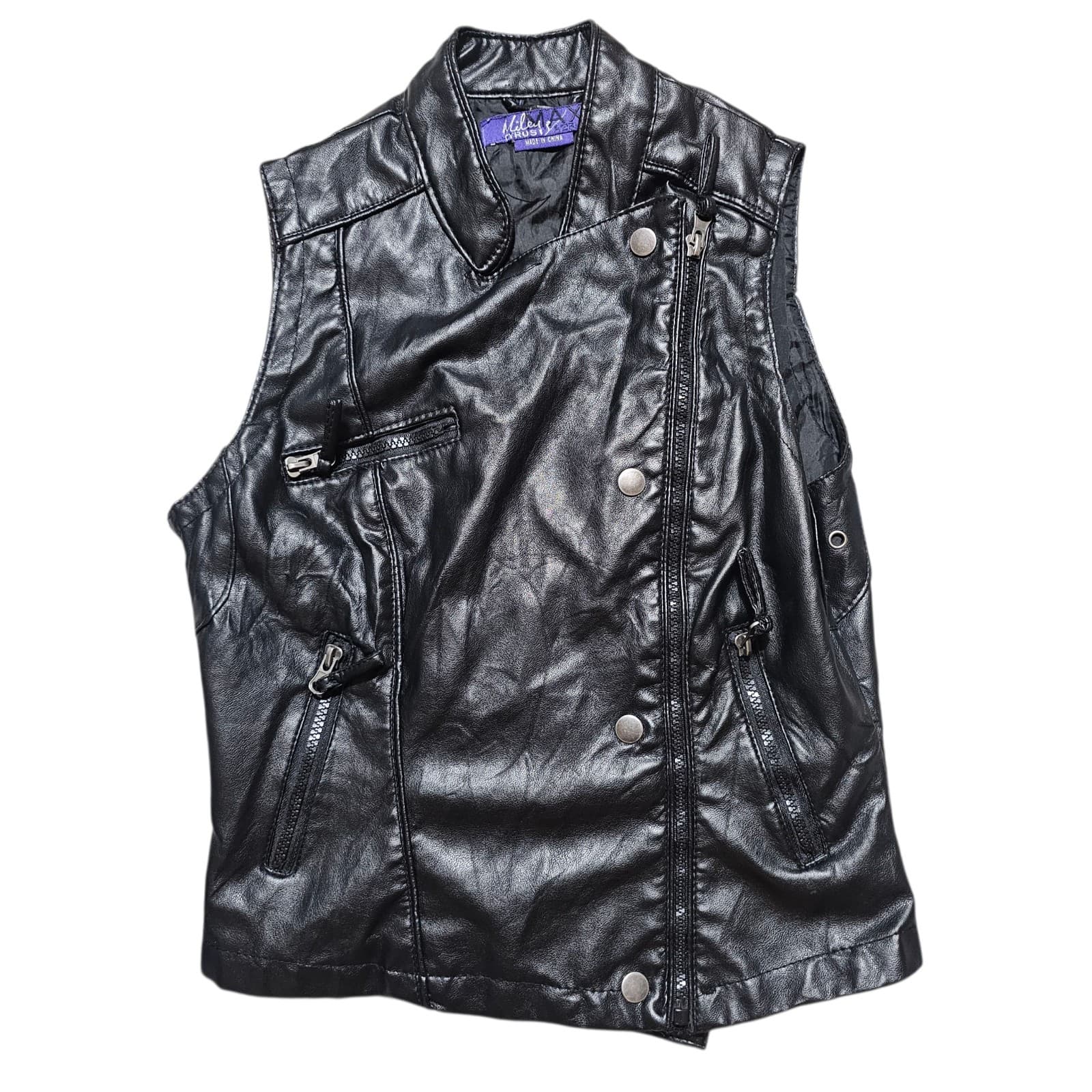 Miley Cyrus Faux Leather Vest Size S/P - Thumbnail 2