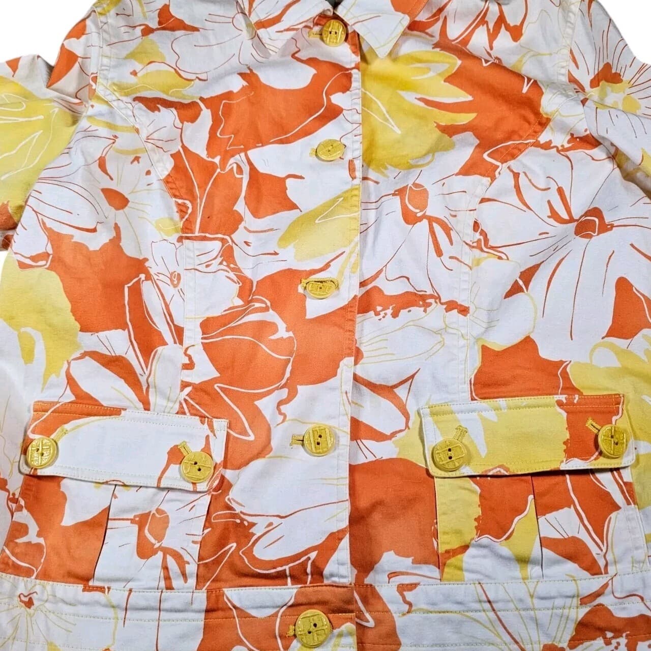 Coldwater Creek Floral Button Up Jacket Womans Size 14 - Thumbnail 13