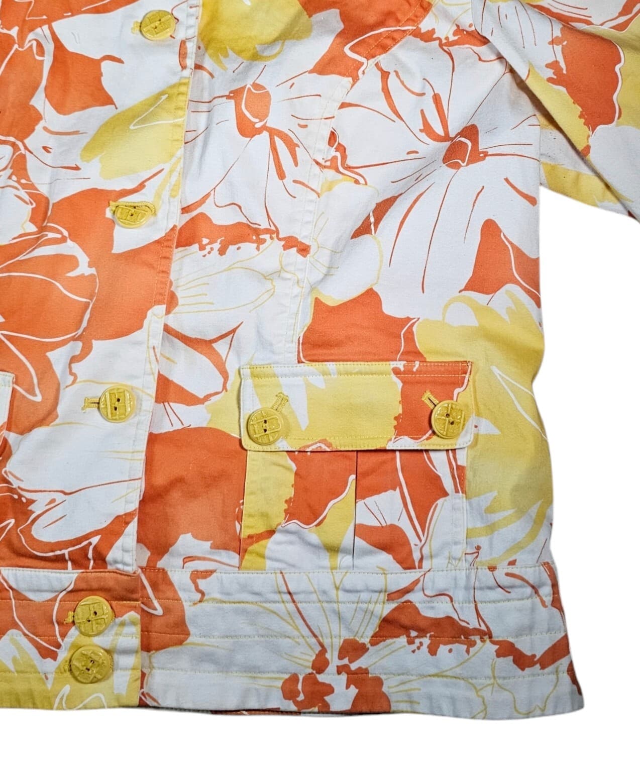 Coldwater Creek Floral Button Up Jacket Womans Size 14 - Thumbnail 7