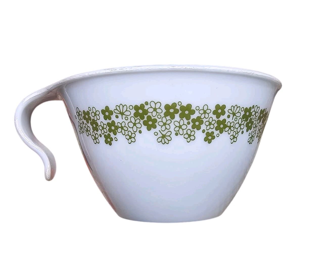 Corning Ware Corelle Spring Blossom Crazy Daisy Green Hook Handle Cup - Thumbnail 2