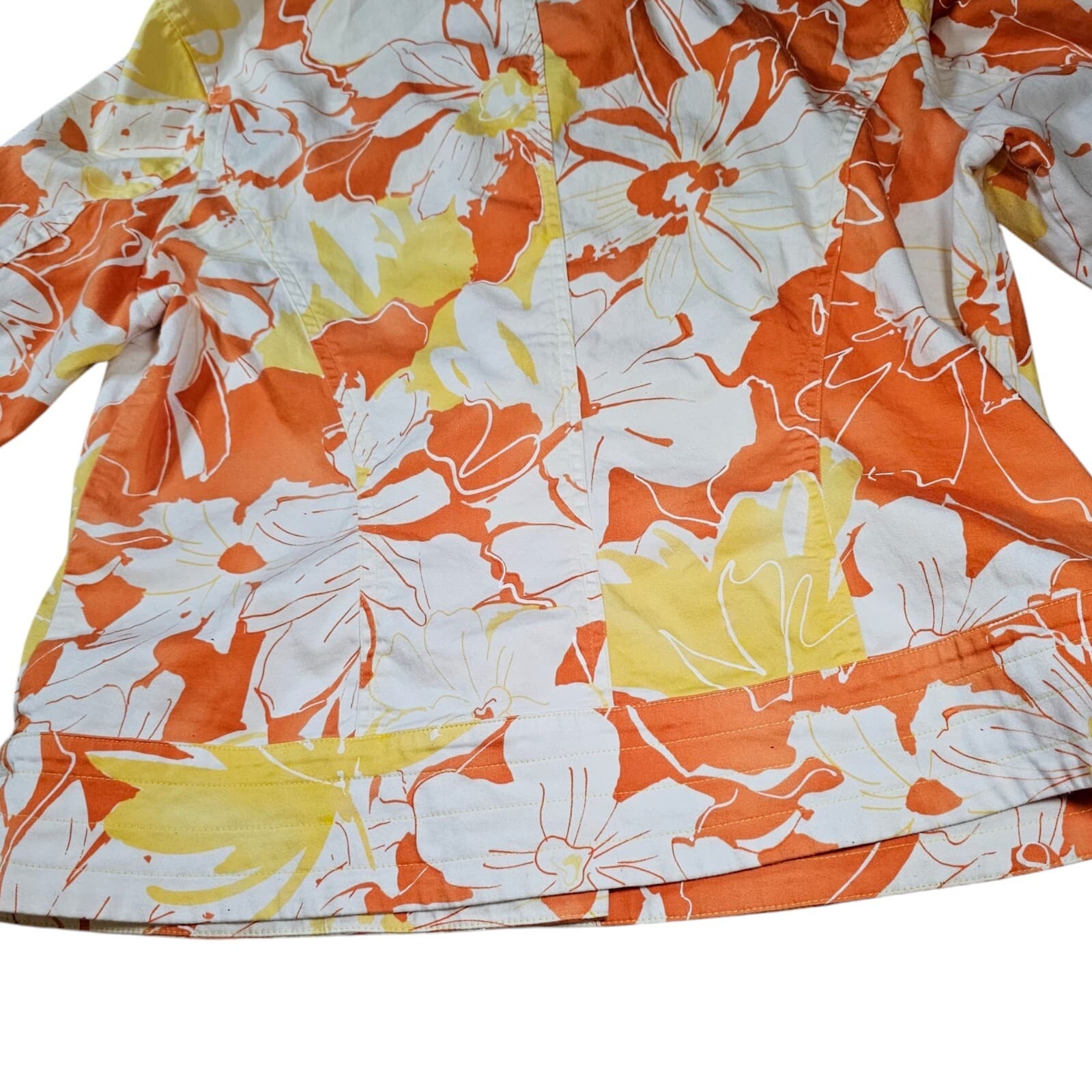 Coldwater Creek Floral Button Up Jacket Womans Size 14 - Thumbnail 8