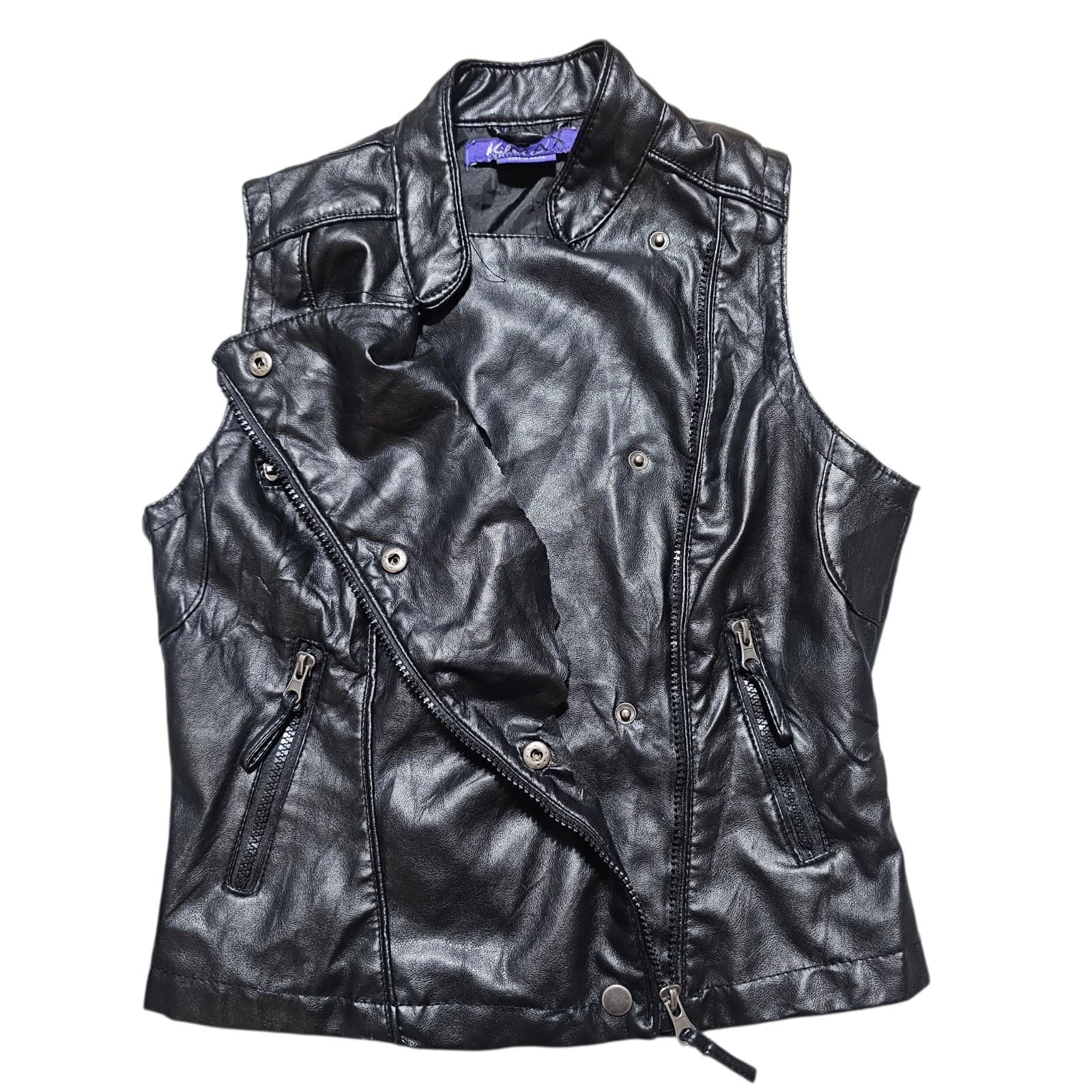 Miley Cyrus Faux Leather Vest Size S/P - Thumbnail 3