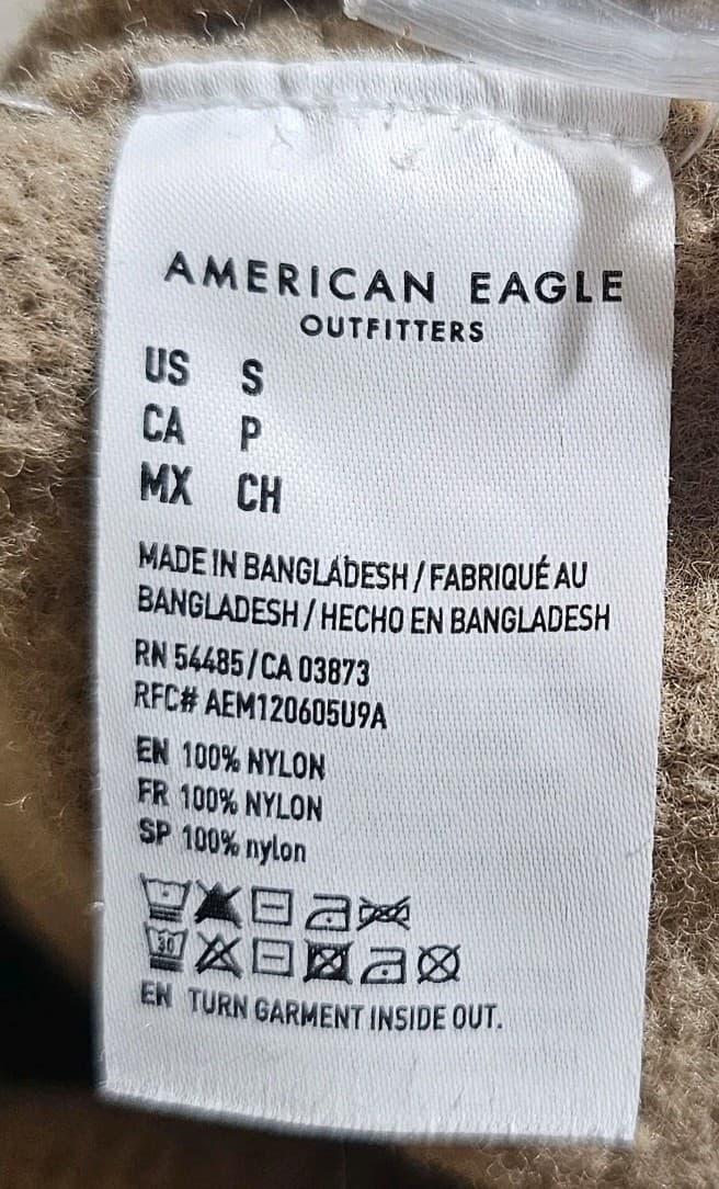 American Eagle Women's 100% Nylon Brown oversized Cardigan Sweater Size Small - Thumbnail 11