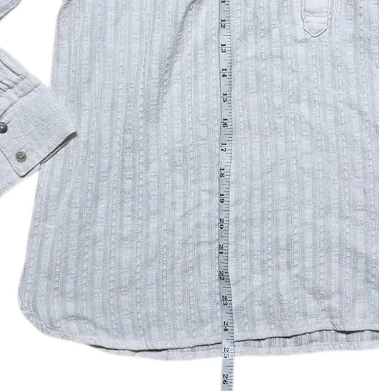 Faherty Ollie Organic Cotton Long Sleeve Button Front Henly Top Womans Size M - Thumbnail 8