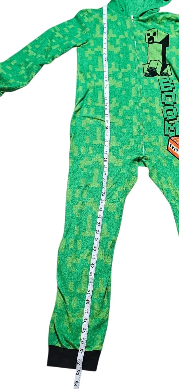 Minecraft One Piece Pajamas Creeper Union Suit Boy Girl Sleeper Size 14/16 - Thumbnail 11