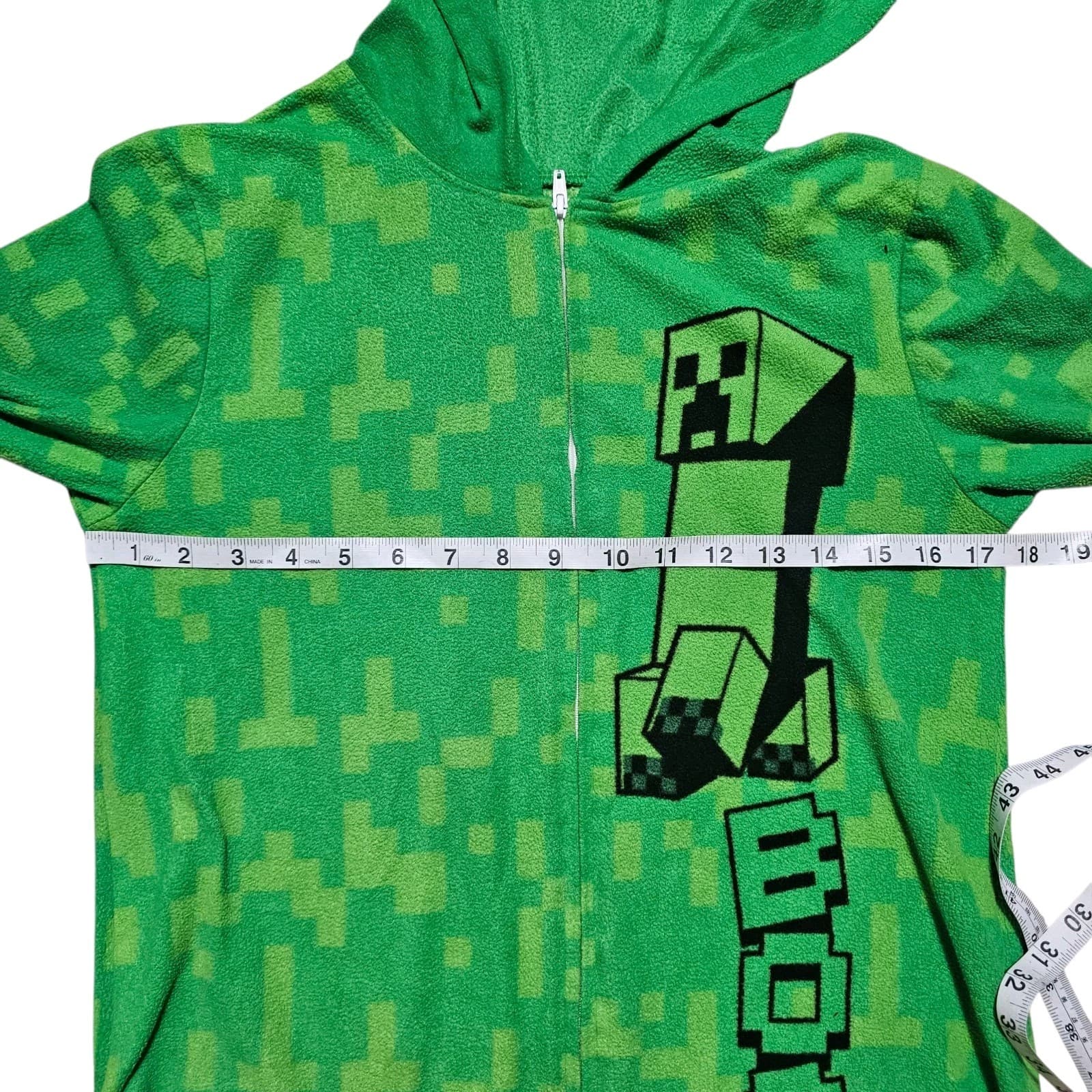 Minecraft One Piece Pajamas Creeper Union Suit Boy Girl Sleeper Size 14/16 - Thumbnail 13