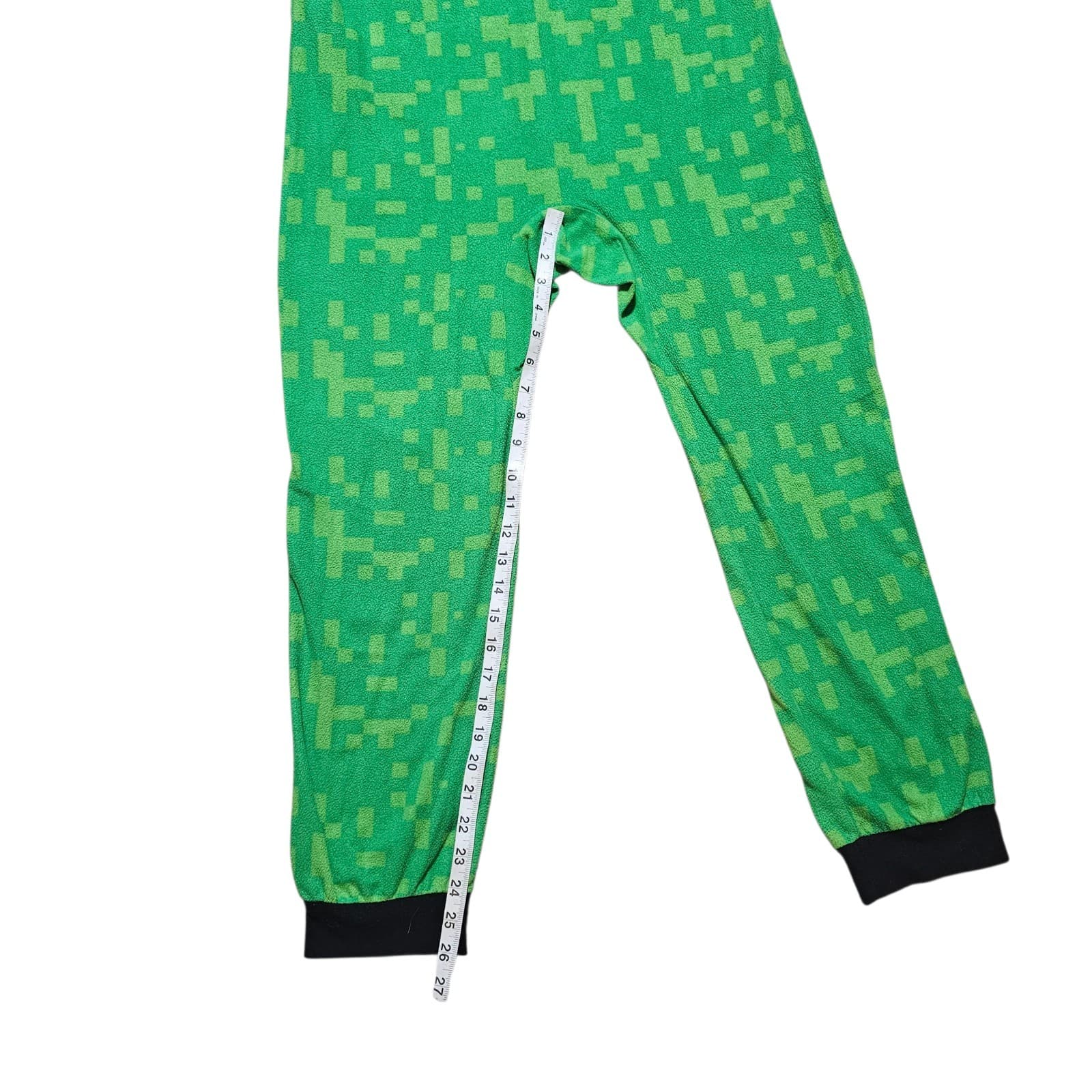Minecraft One Piece Pajamas Creeper Union Suit Boy Girl Sleeper Size 14/16 - Thumbnail 12