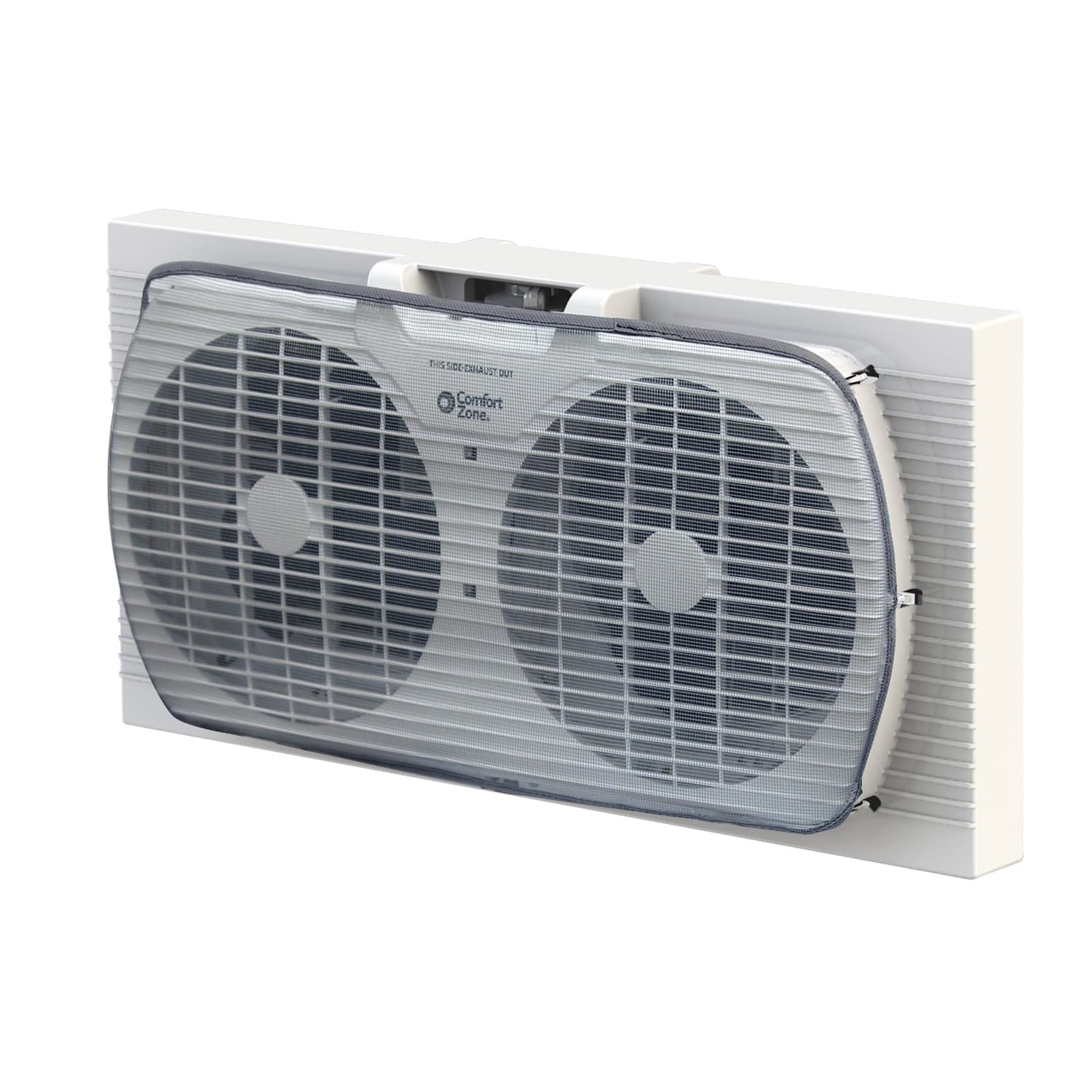 Comfort Zone 3-Speed Dual Blade Window Fan  White - Thumbnail 6