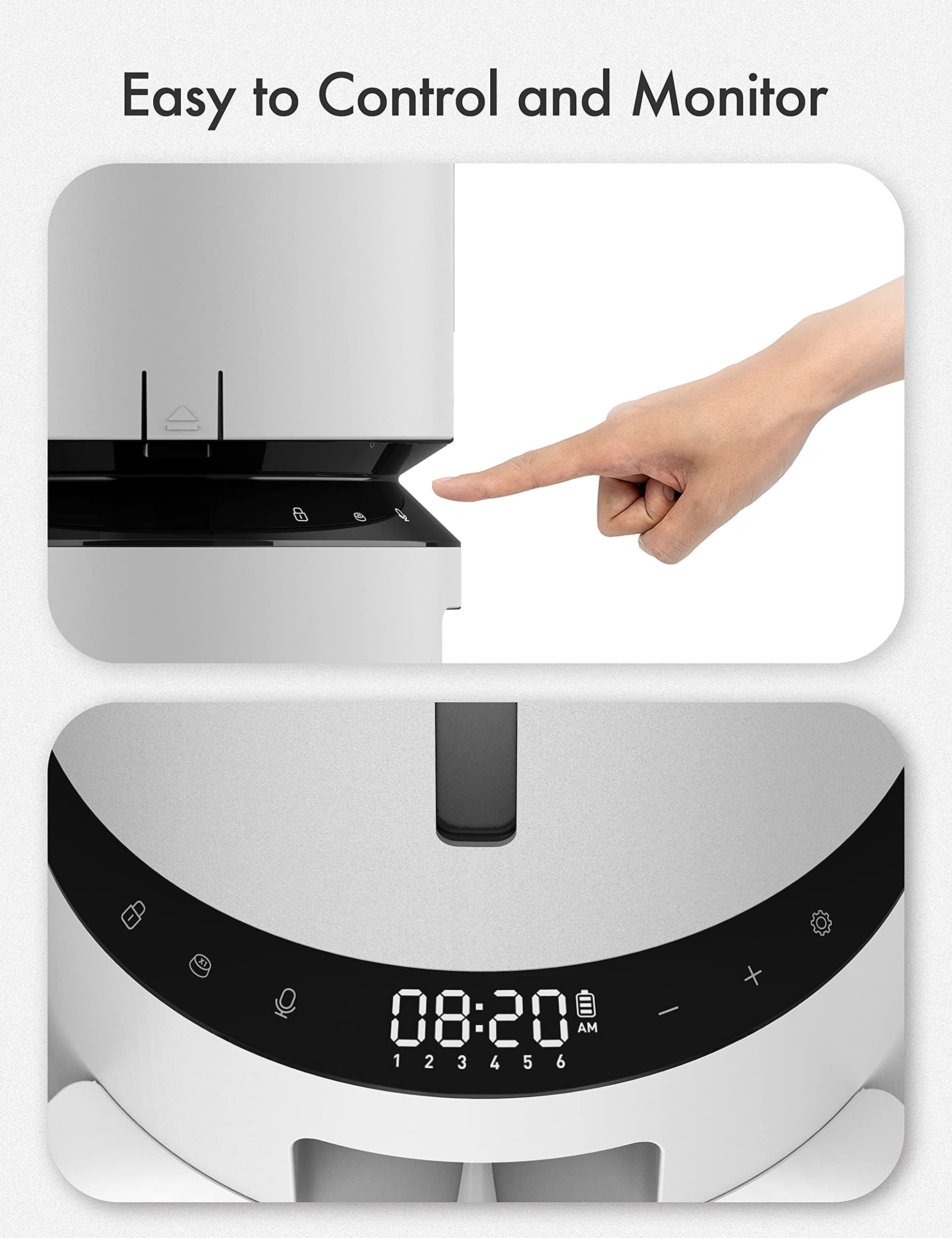 PETLIBRO PLAF103-DT 5L Automatic Pet Feeder with 2 Stainless Bowls, Dual Tray - Thumbnail 8