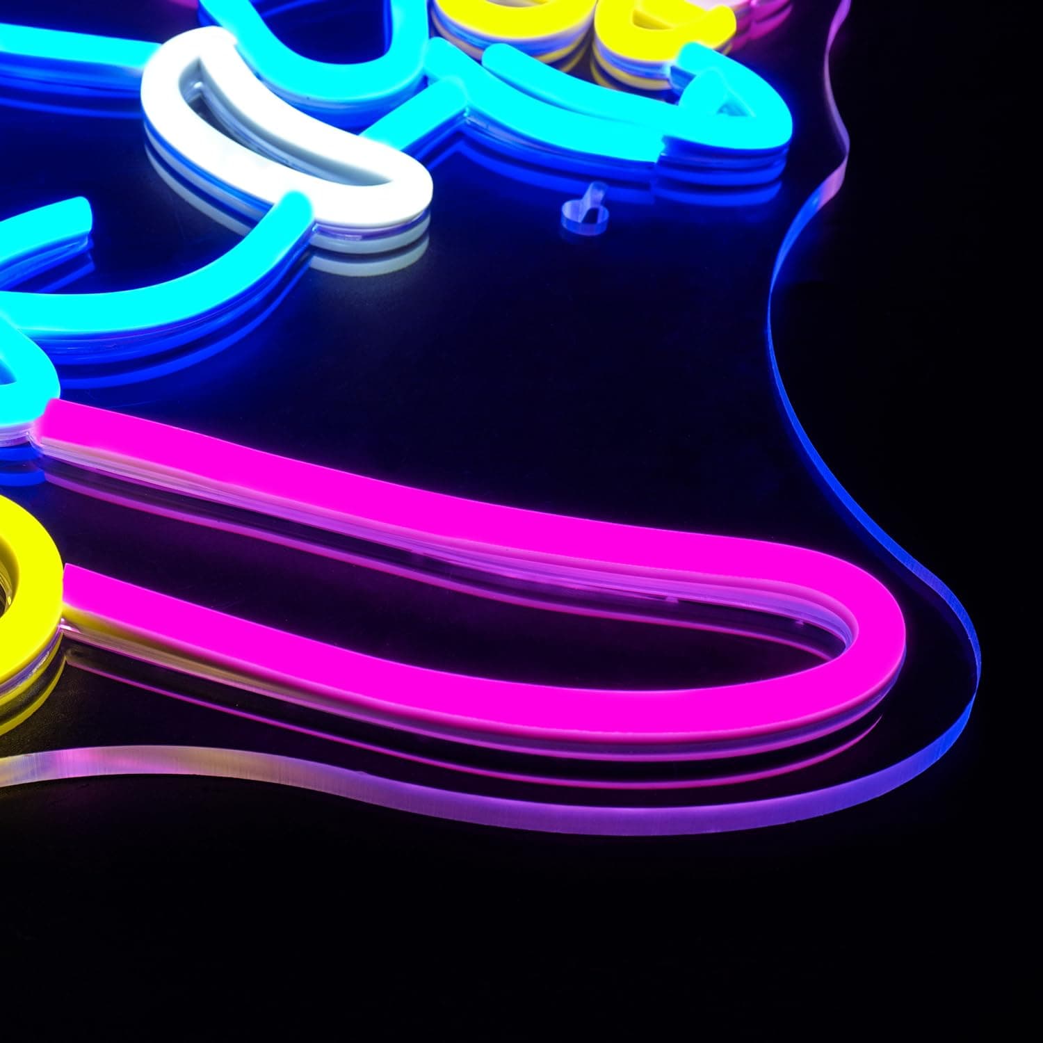 Lucunstar Dachshund Skateboard Neon Sign USB LED Light Wall Decor - Thumbnail 3