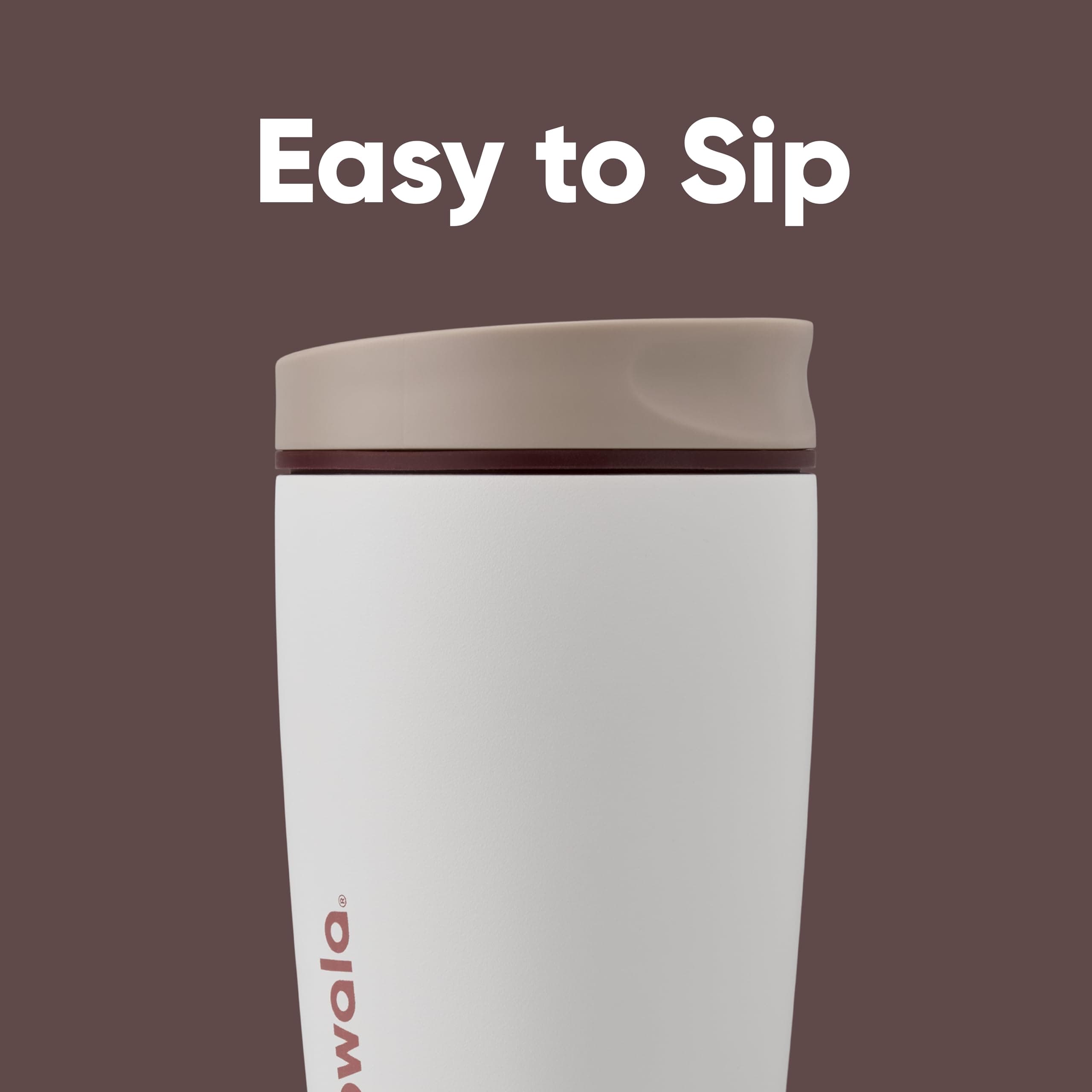 Owala SmoothSip Slider Insulated Stainless Steel Tumbler 12 oz Vanilla Bean - Thumbnail 2