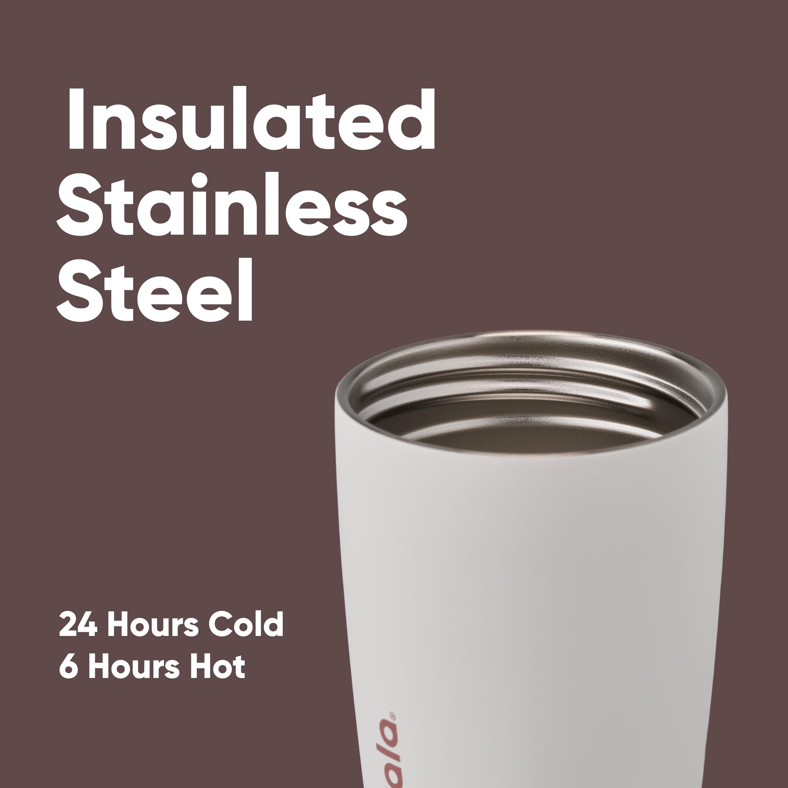 Owala SmoothSip Slider Insulated Stainless Steel Tumbler 12 oz Vanilla Bean - Thumbnail 4
