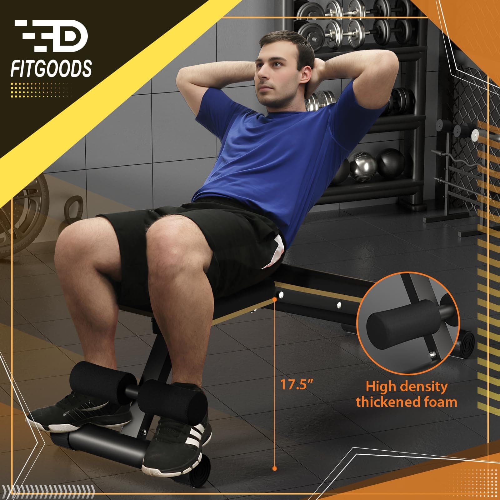 FitGoods Adjustable Weight Bench FGWB-003 660 LBS Heavy-Duty Foldable Incline - Thumbnail 7