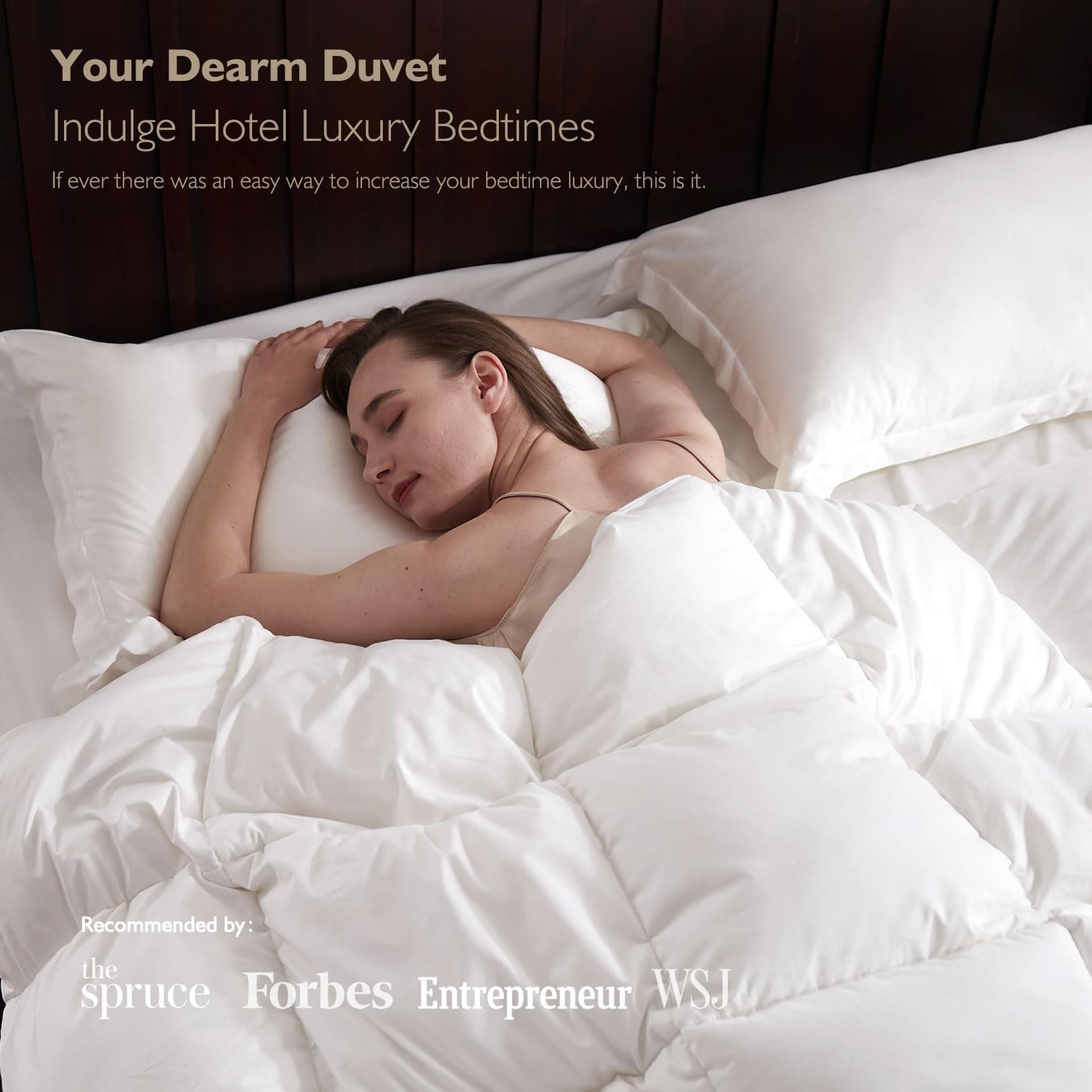 Cobnom Feather Down Comforter Full Size Medium Warm All Season 82x86 Inch White - Thumbnail 6