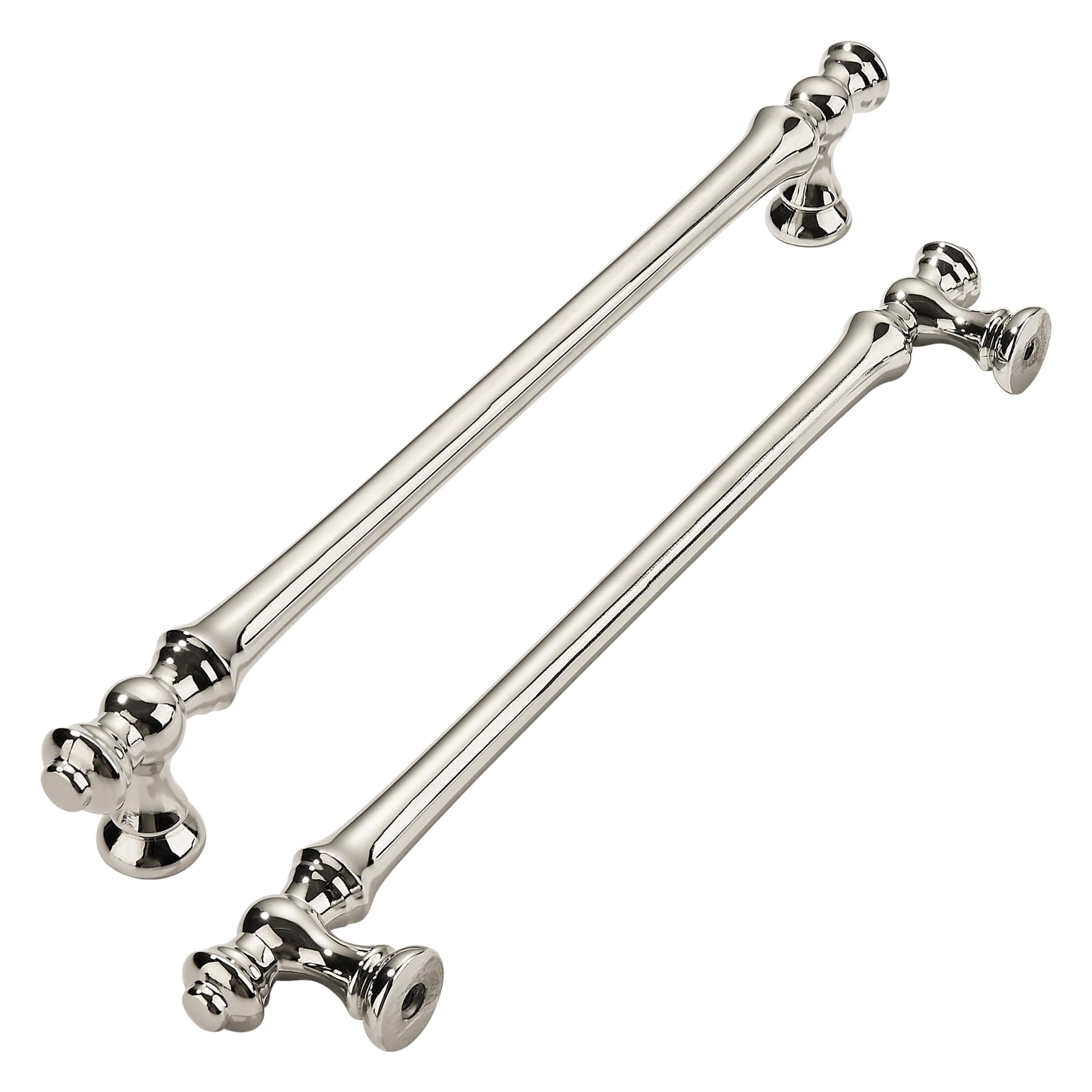 khtumeware 10 Pack 10 Inch Polished Nickel Zinc Cabinet Pulls for Dresser