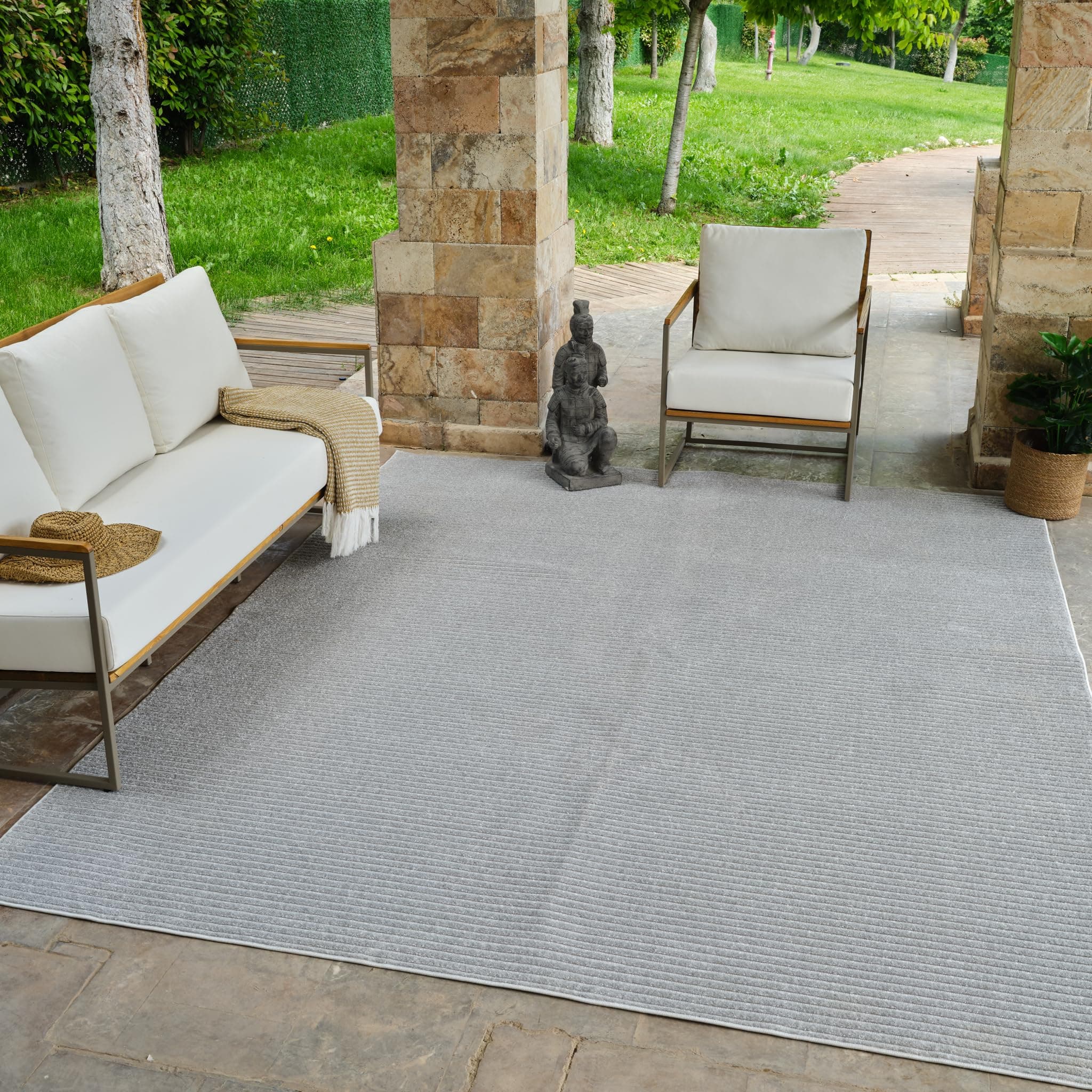 RUG BRANCH Alfombra 5'x7' (5'3" x 7'1") Area Rug Cream Beige AS1412GY57 - Thumbnail 5