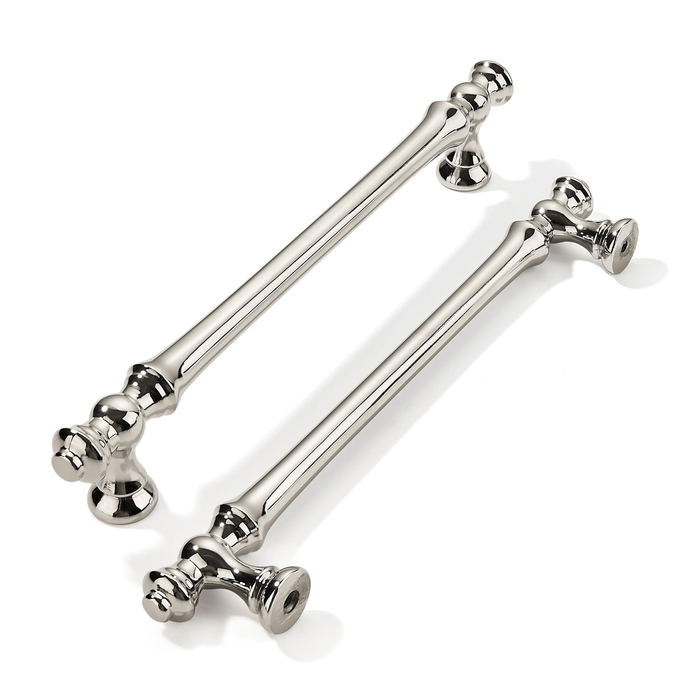 khtumeware 10 Pack 6-1/4 Inch (160mm) Polished Nickel Cabinet Drawer Pulls for