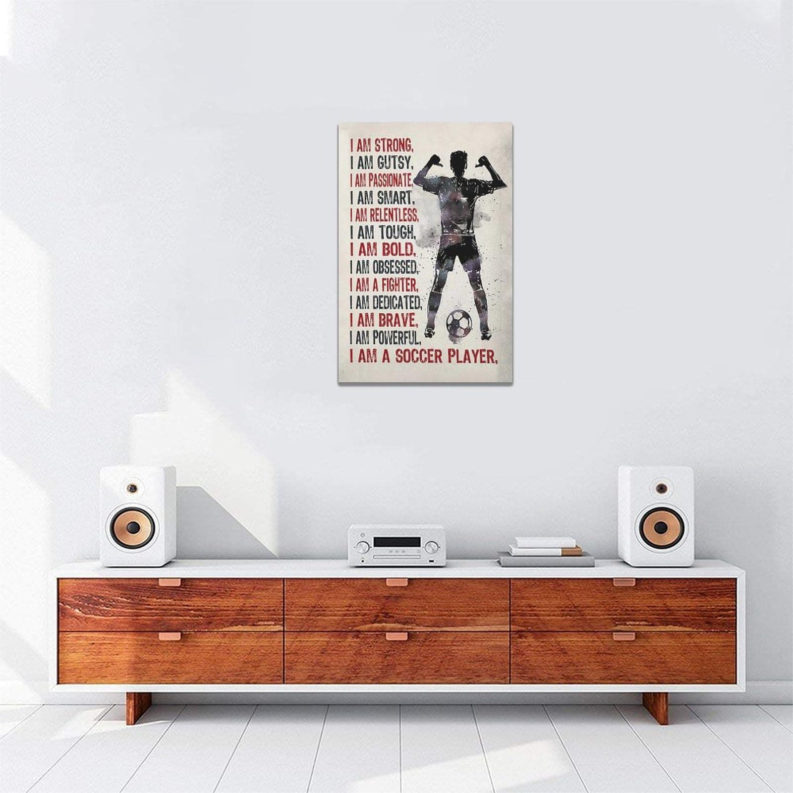 Gyeong Retro Soccer Canvas Print Wall Art 16"x24" - Thumbnail 3