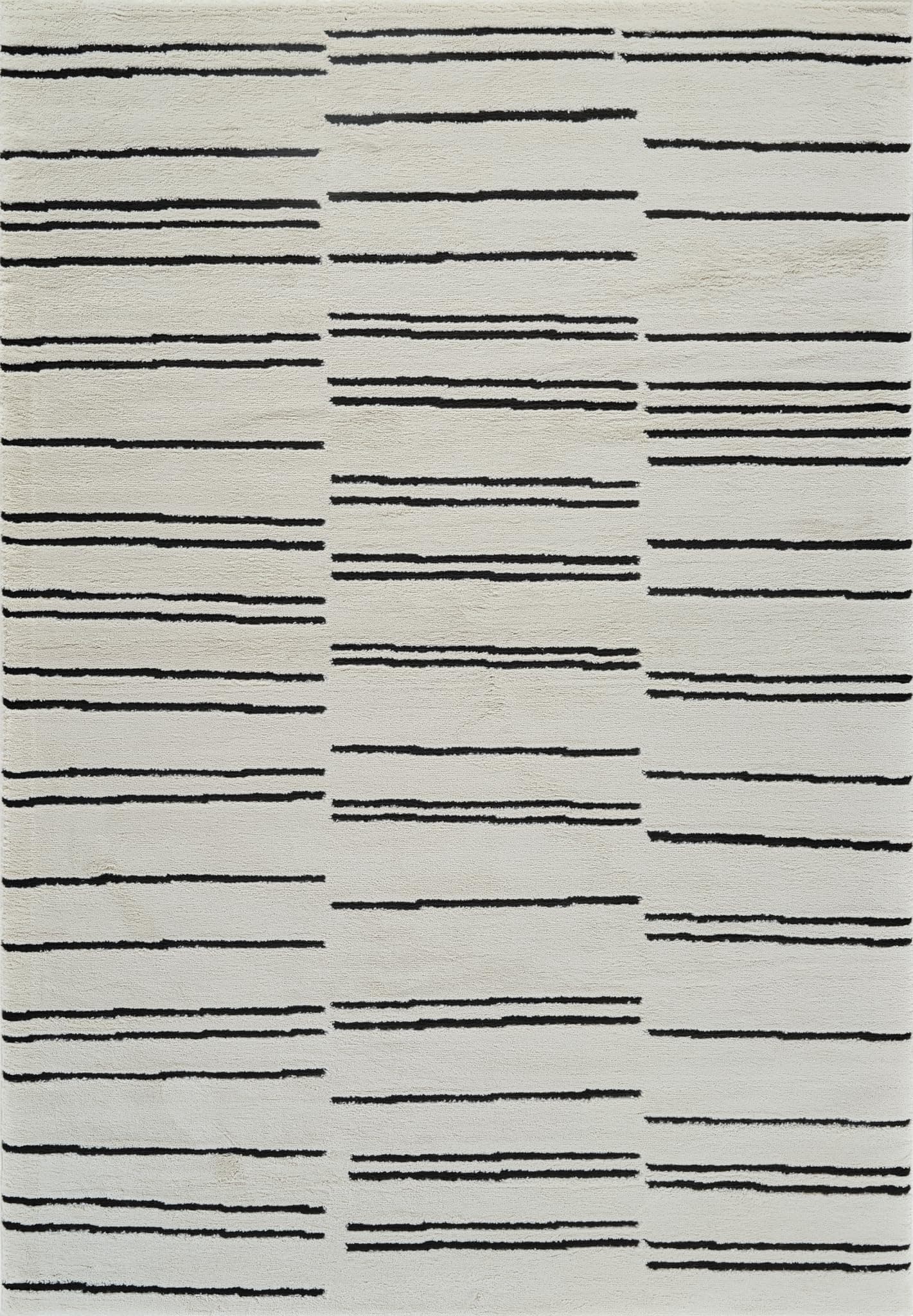 RUG BRANCH Domus 4'x6' Area Rug 3'11" x 5'7" Cream Black - Thumbnail 2