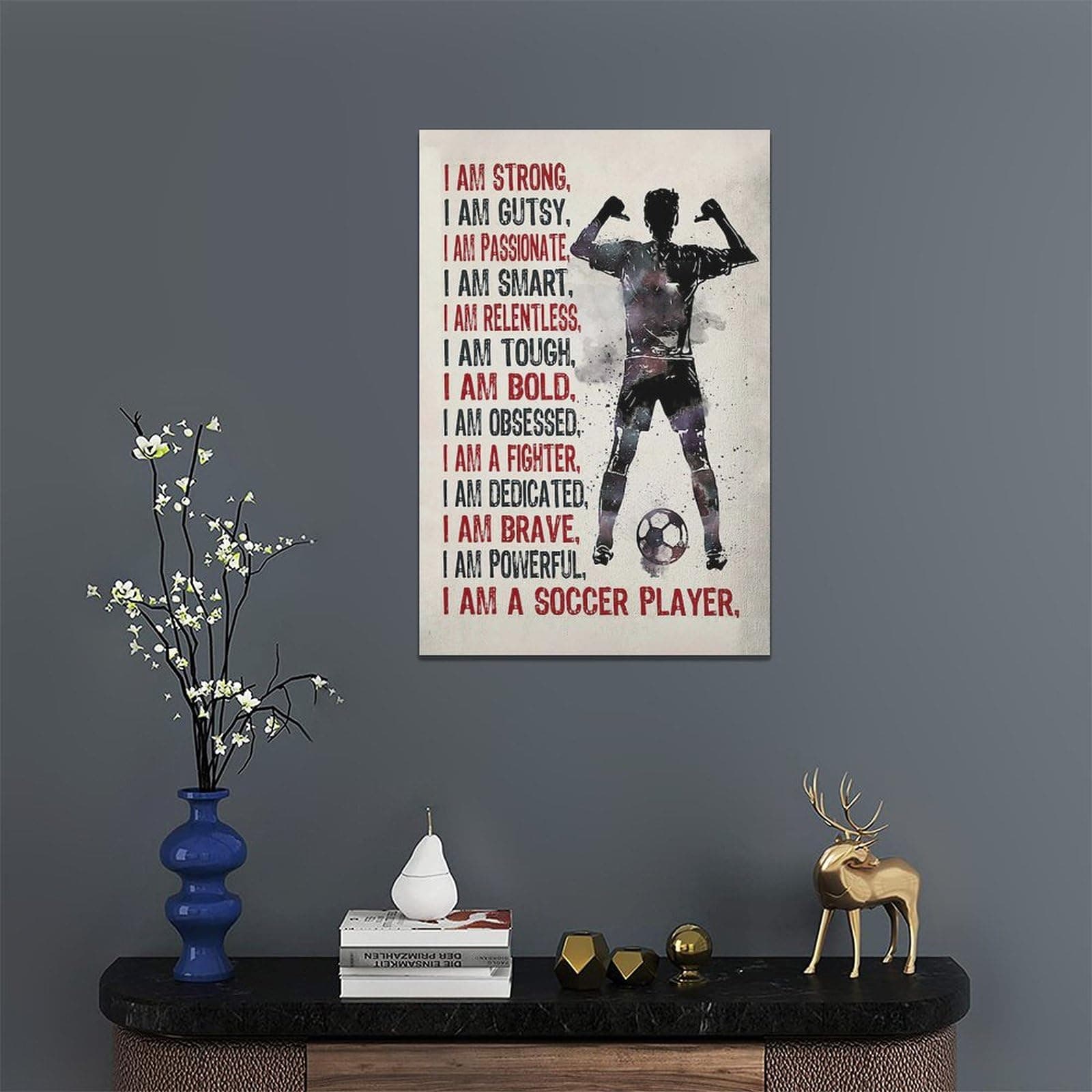 Gyeong Retro Soccer Canvas Print Wall Art 16"x24" - Thumbnail 6