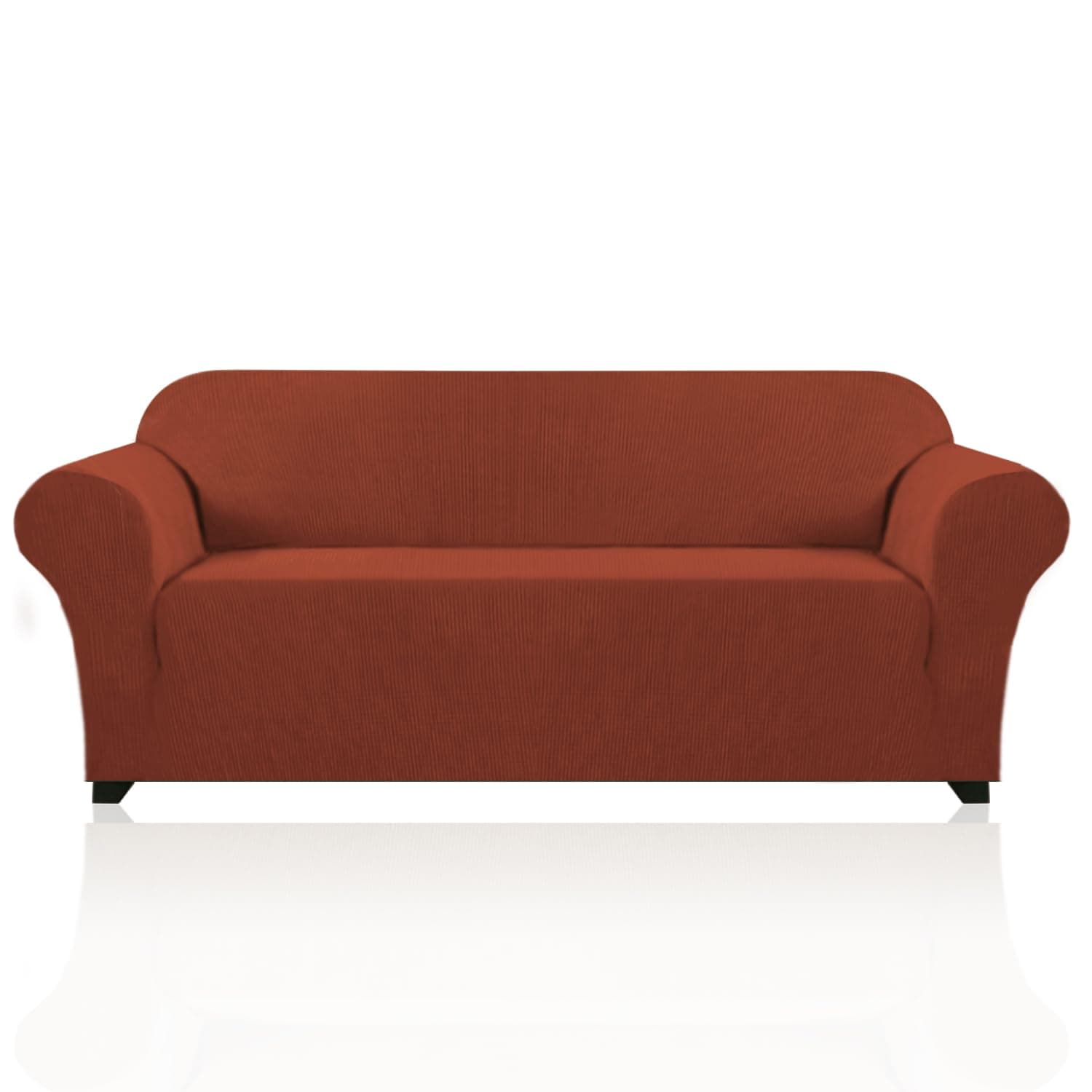 PrinceDeco Couch Covers for 3 Cushion XL Sofa - Rust