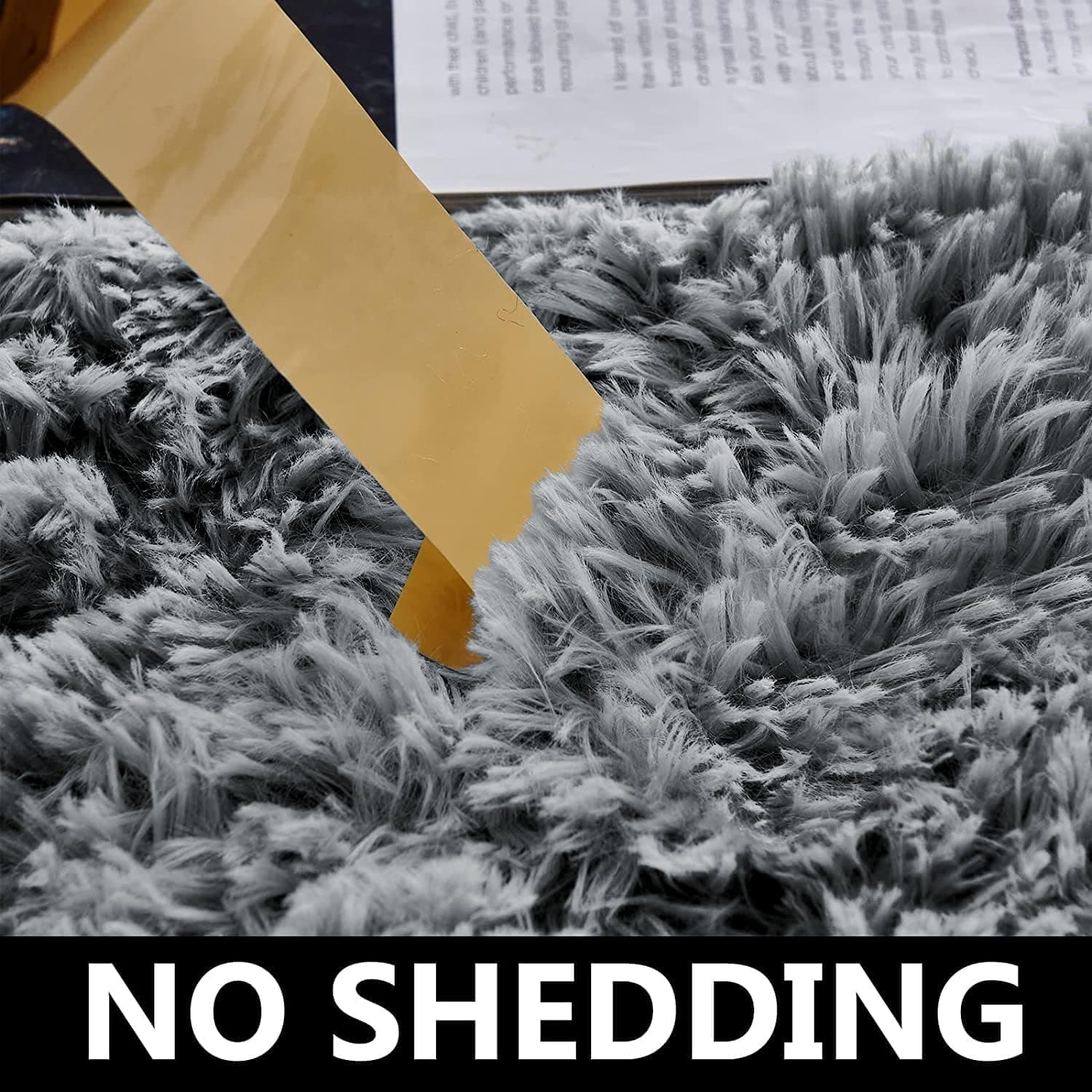 IR Imperial Rooms 8x10 Grey Area Rug Shag Plush - Thumbnail 5