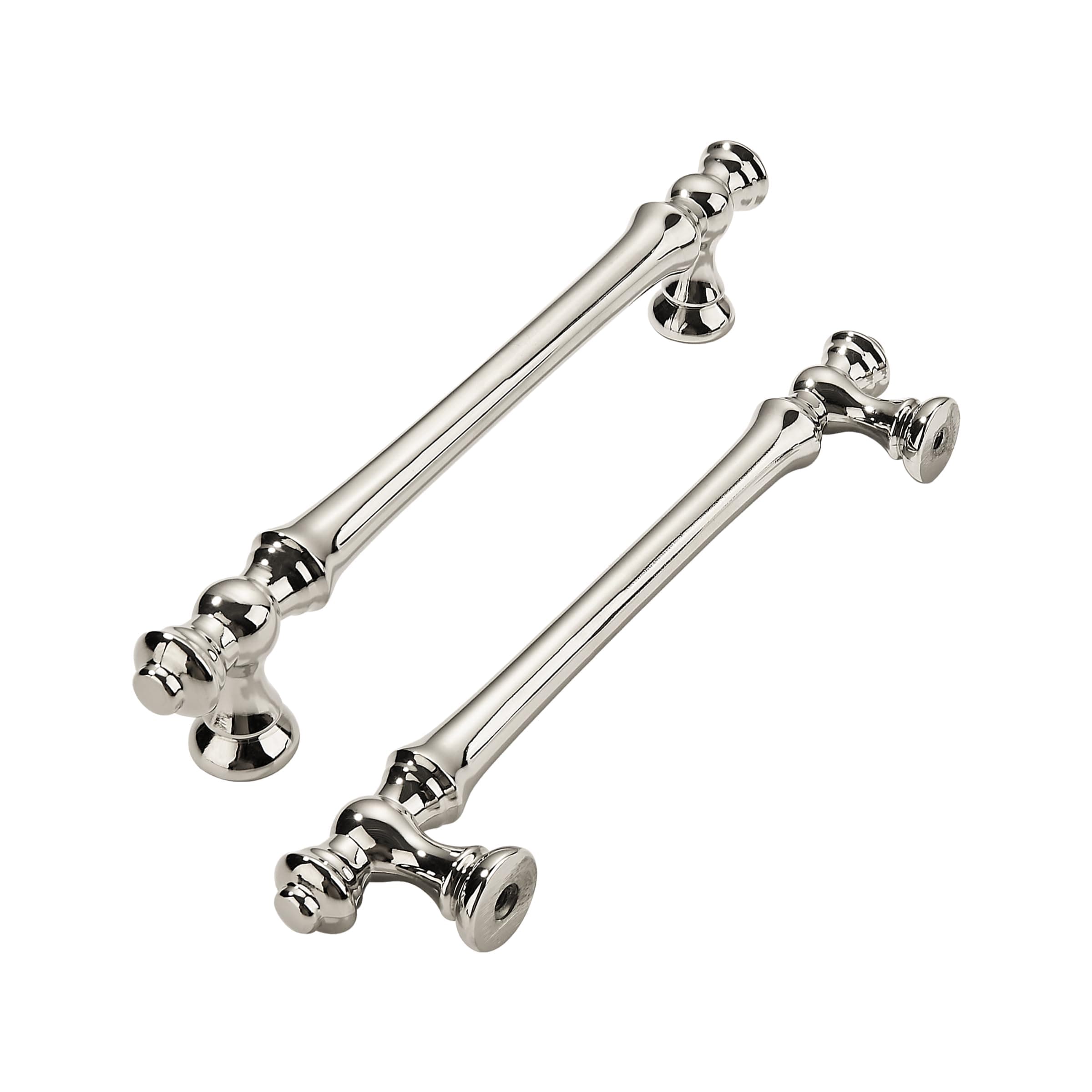 khtumeware 10 Pack 3-3/4 Inch (96mm) Polished Nickel Zinc Cabinet Drawer Pulls