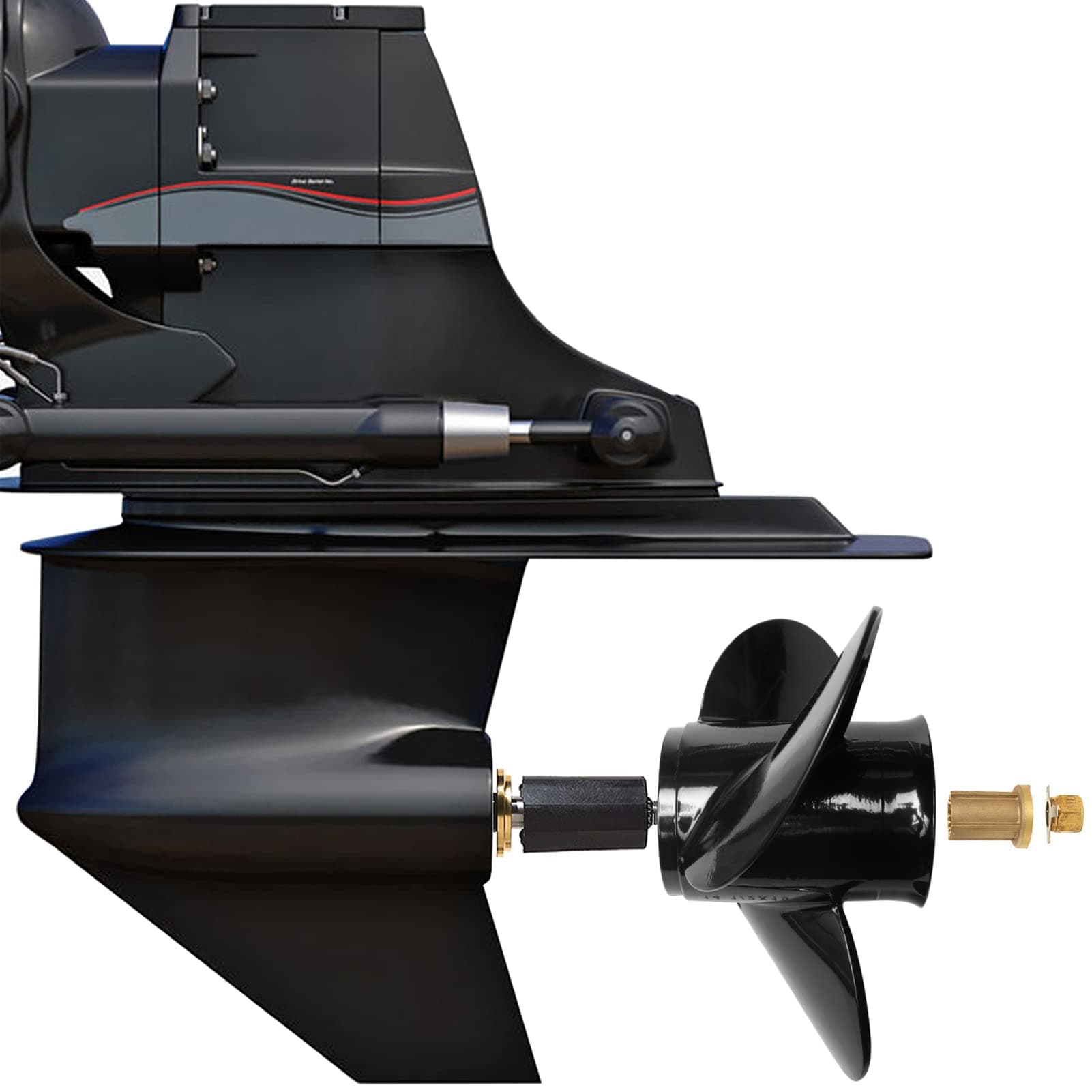 NOVINO 14x19" RH Outboard Propeller 4-Blade Aluminum for Mercury 135-300HP - Thumbnail 6