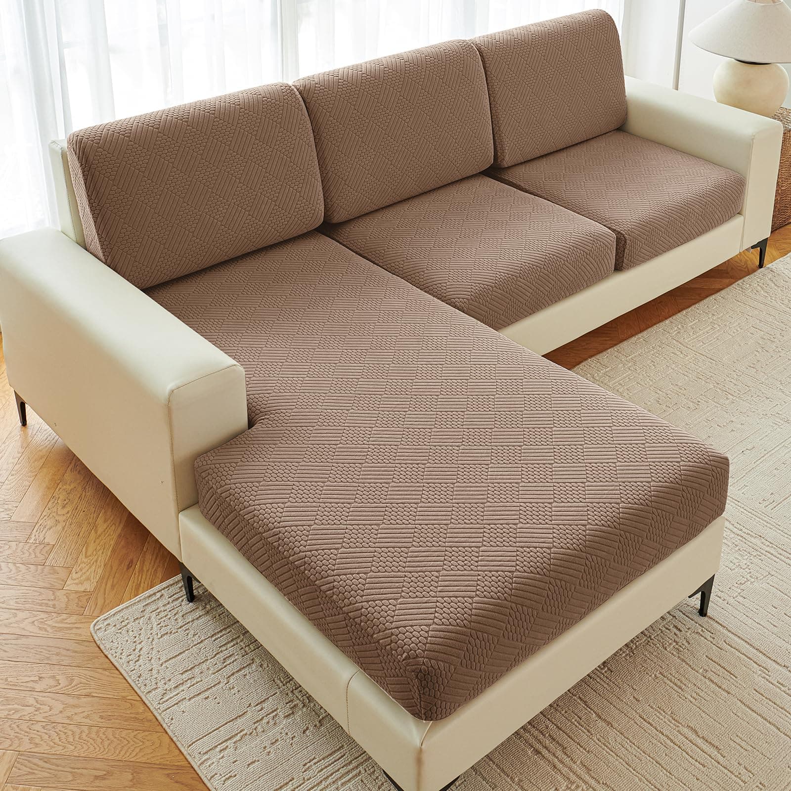 Deep Dream 6 Piece Sectional Couch Covers L Shaped for Left/Right Sectional