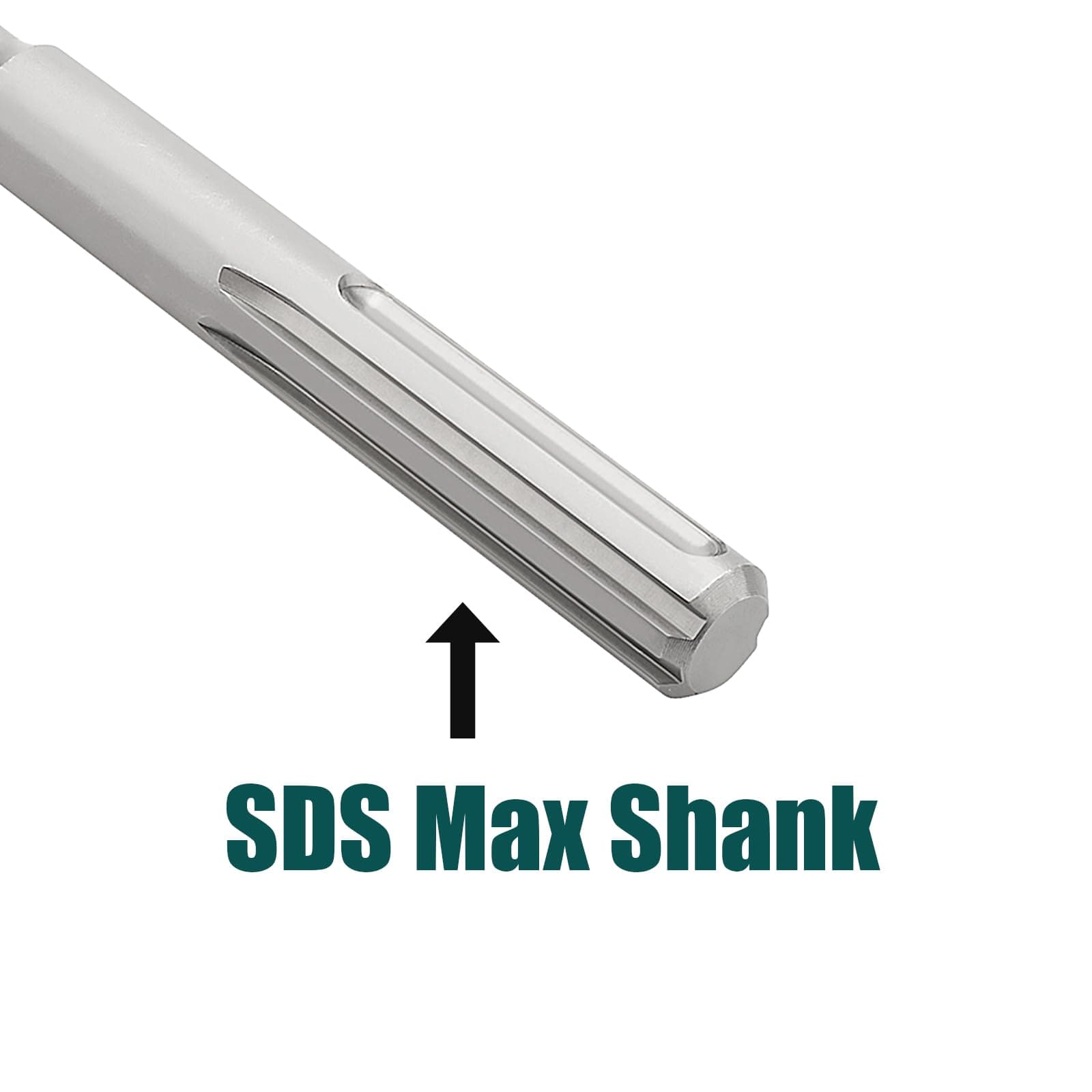 GRIXLEN SDS Max Rotary Hammer Drill Bit 1-3/8 in x 23.6 in (35 x 600mm) - Thumbnail 3