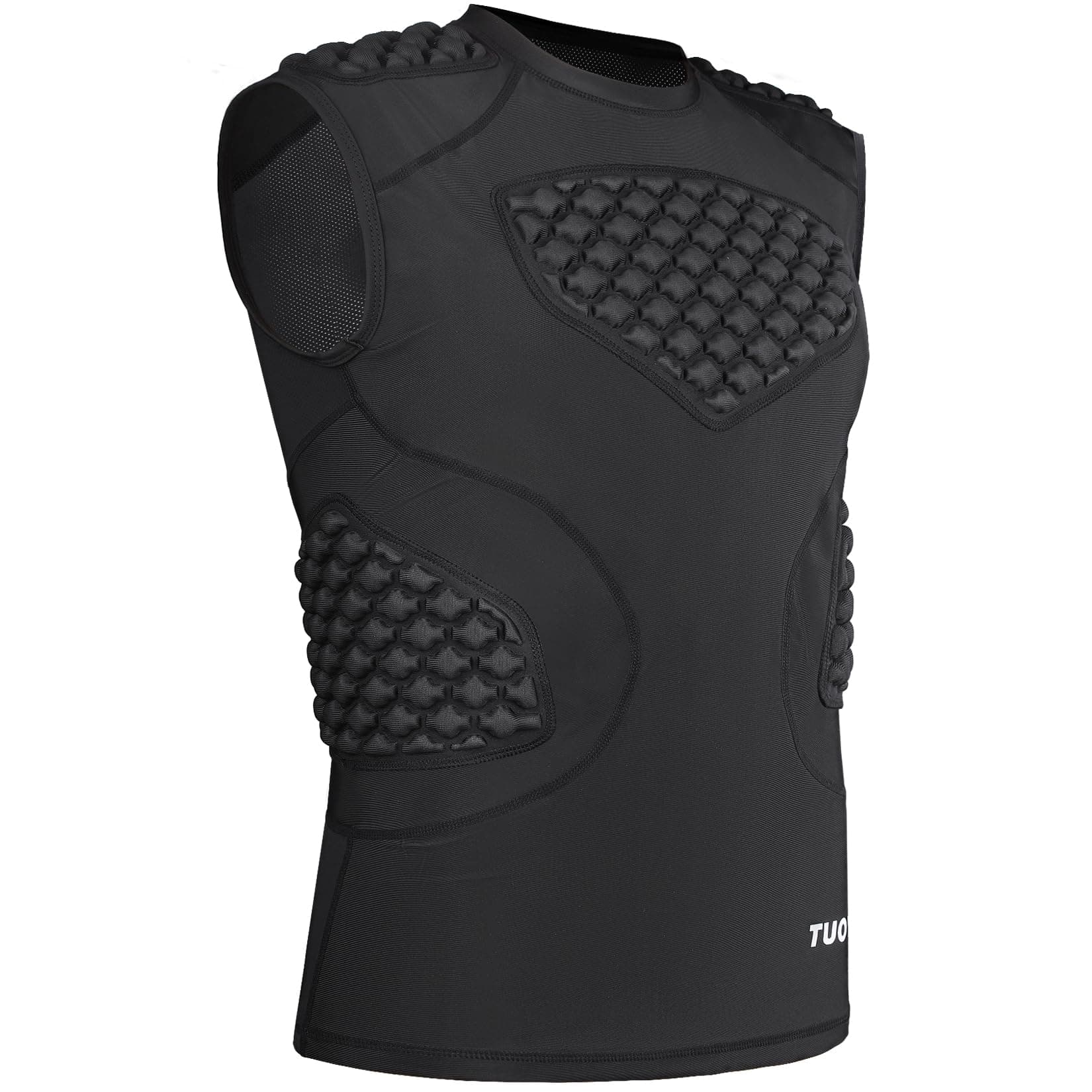 TUOYR Mens Football Padded Compression Vest Chest Rib Heart Protector for