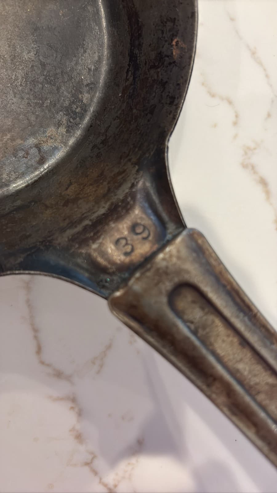 Cold Handle Cowboy Skillet No 39 Carbon Steel Camping Frying Pan 6 - Thumbnail 2