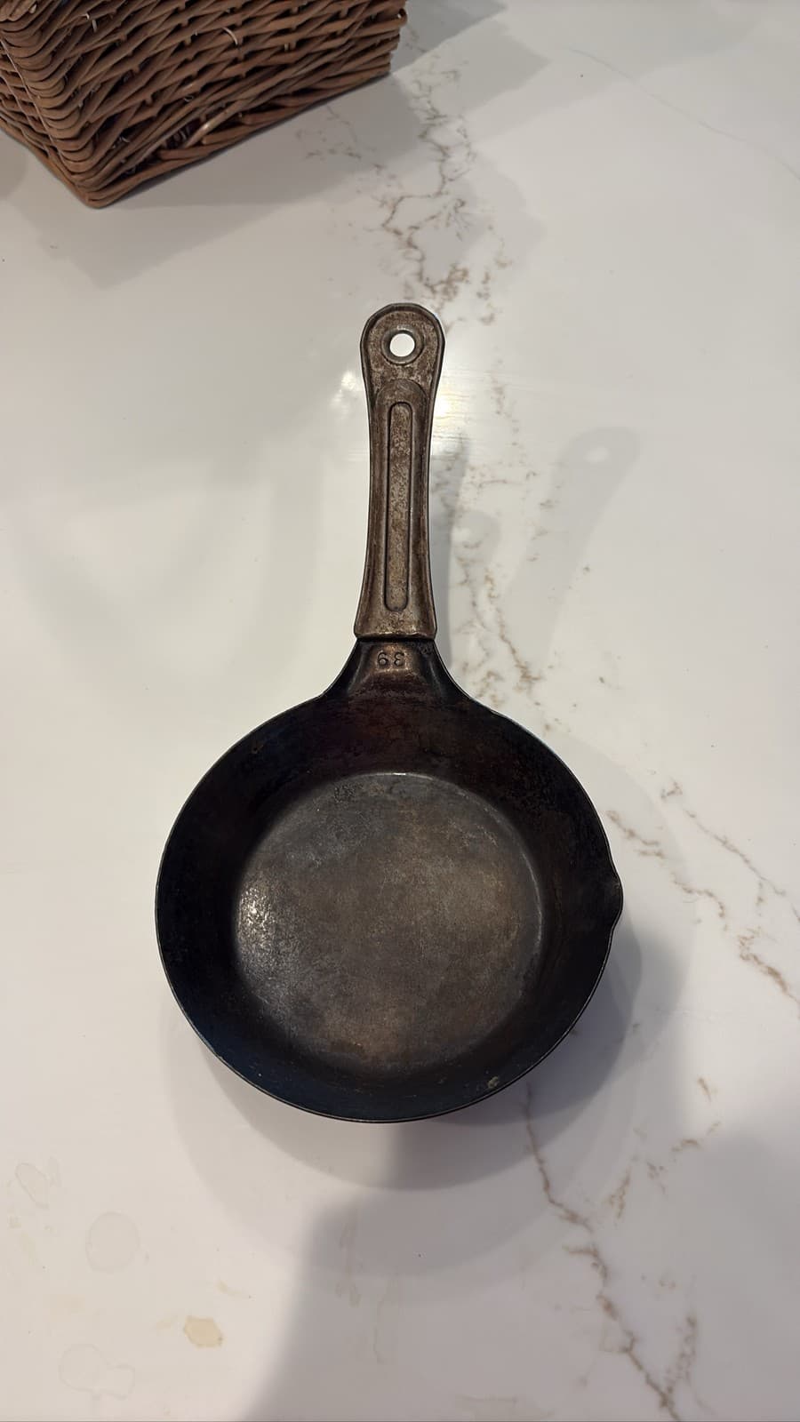 Cold Handle Cowboy Skillet No 39 Carbon Steel Camping Frying Pan 6