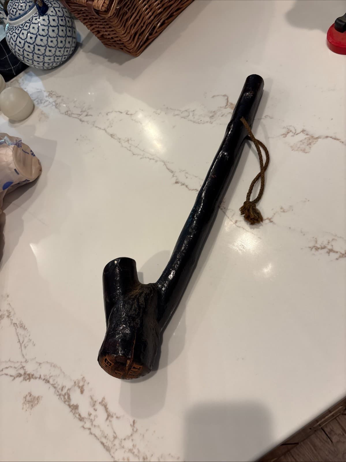 No Reserve! Vintage Irish Blackthorn Shillelagh Harp Shamrock Bar Pub Decor - Thumbnail 2