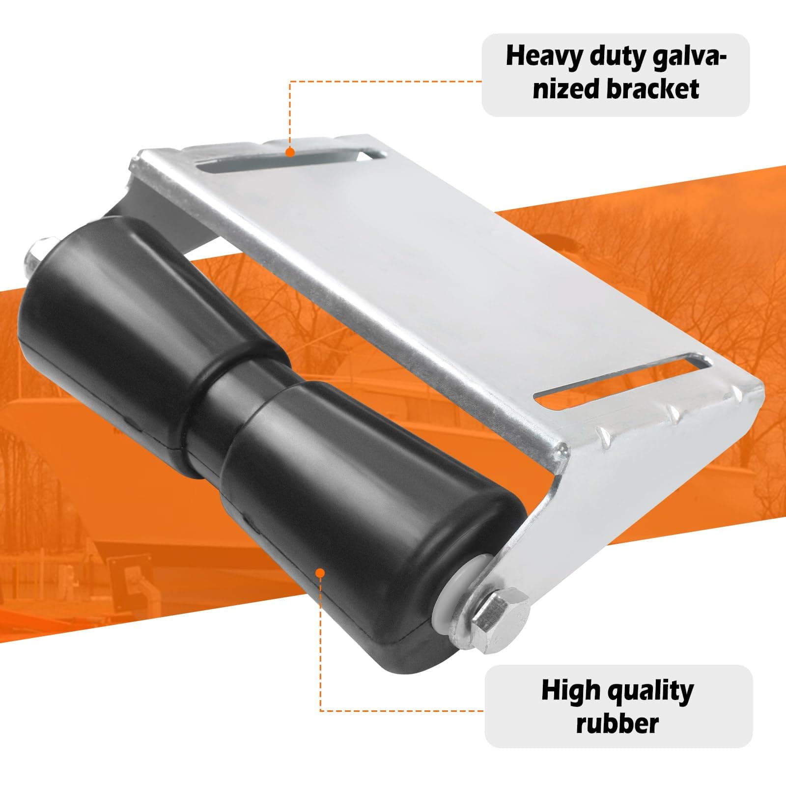 DTNESS 1557 12 Inch Boat Trailer Rollers Keel Roller Kit Panel Brackets Shaft - Thumbnail 3
