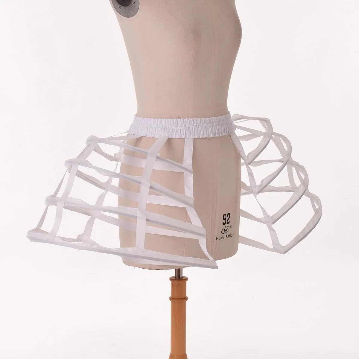 Womens Hoop Skirts for Rococo Victorian Dress Double Pannier Crinoline Bustle - Thumbnail 2