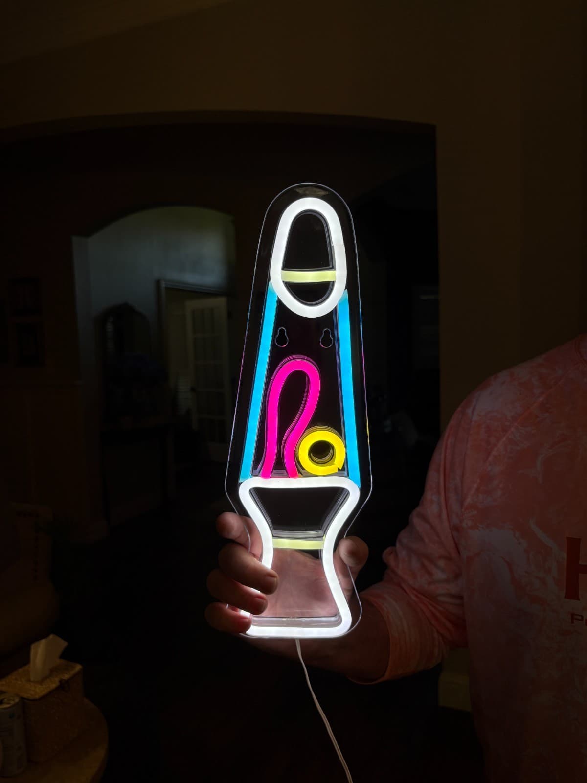 Gabba Goods LED Neon Lava Lamp Light Wall Mount Colorful Glow 14 - Thumbnail 5
