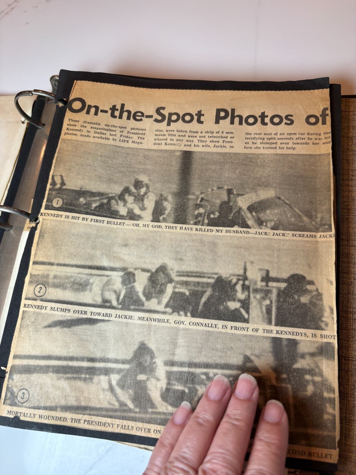 1963 JFK Kennedy Assassination Archive Scrapbook 60+ Pg LIFE Magazine Newspapers - Thumbnail 3
