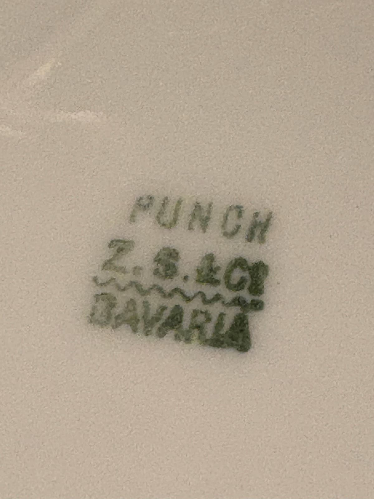 Z.S. & Co Bavaria Punch Rose Plate Pink Yellow Scalloped Gold Edge - Thumbnail 2