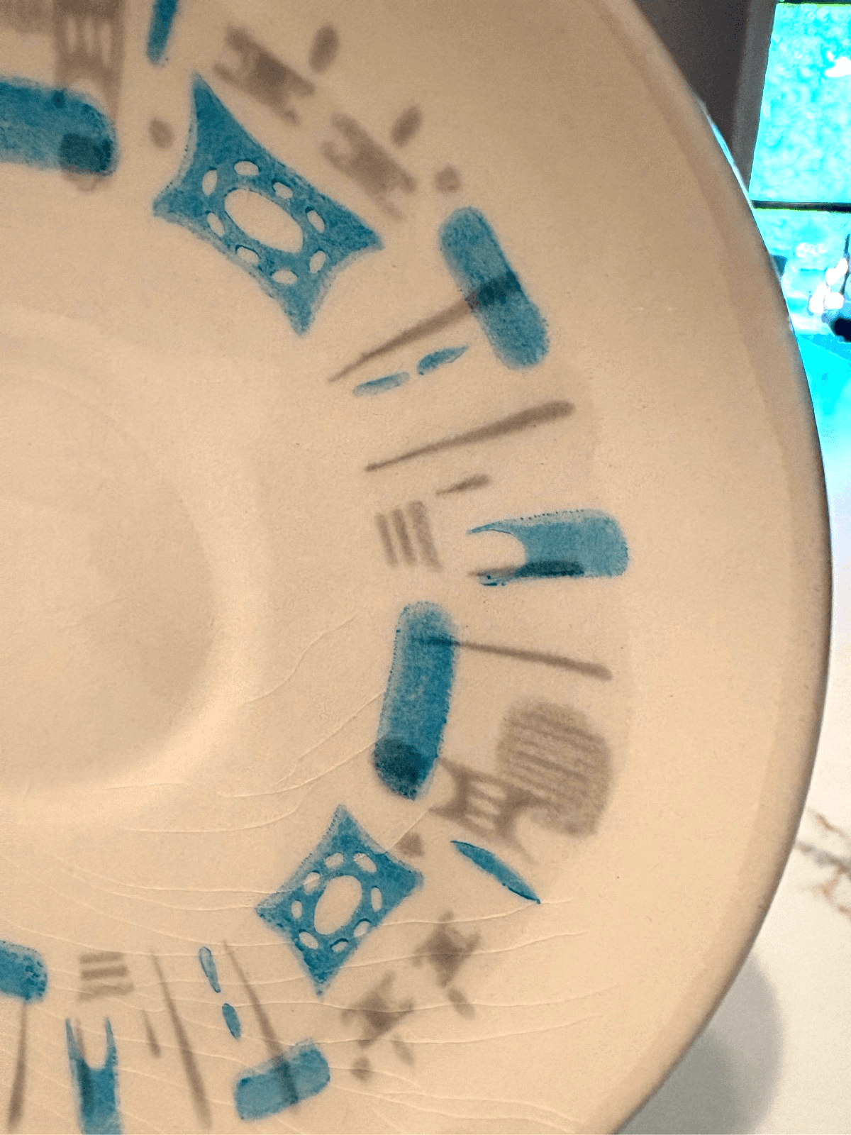 Royal China Blue Heaven Saucer Atomic MCM Mid Century Modern Replacement Plate - Thumbnail 3