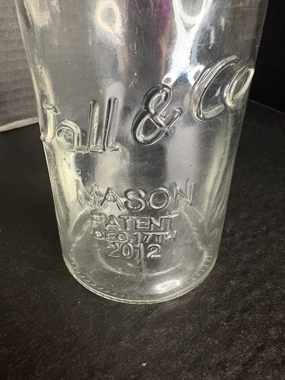 Set of 2 Ball Mason Glass Bottles Mason Patent Dec 17th 2012 Farmhouse Decor - Thumbnail 5