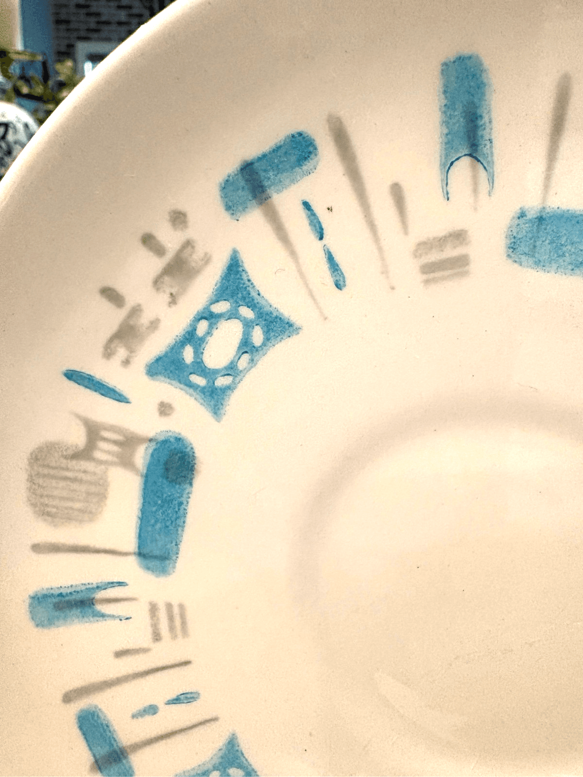 Royal China Blue Heaven Saucer Atomic MCM Mid Century Modern Replacement Plate - Thumbnail 2