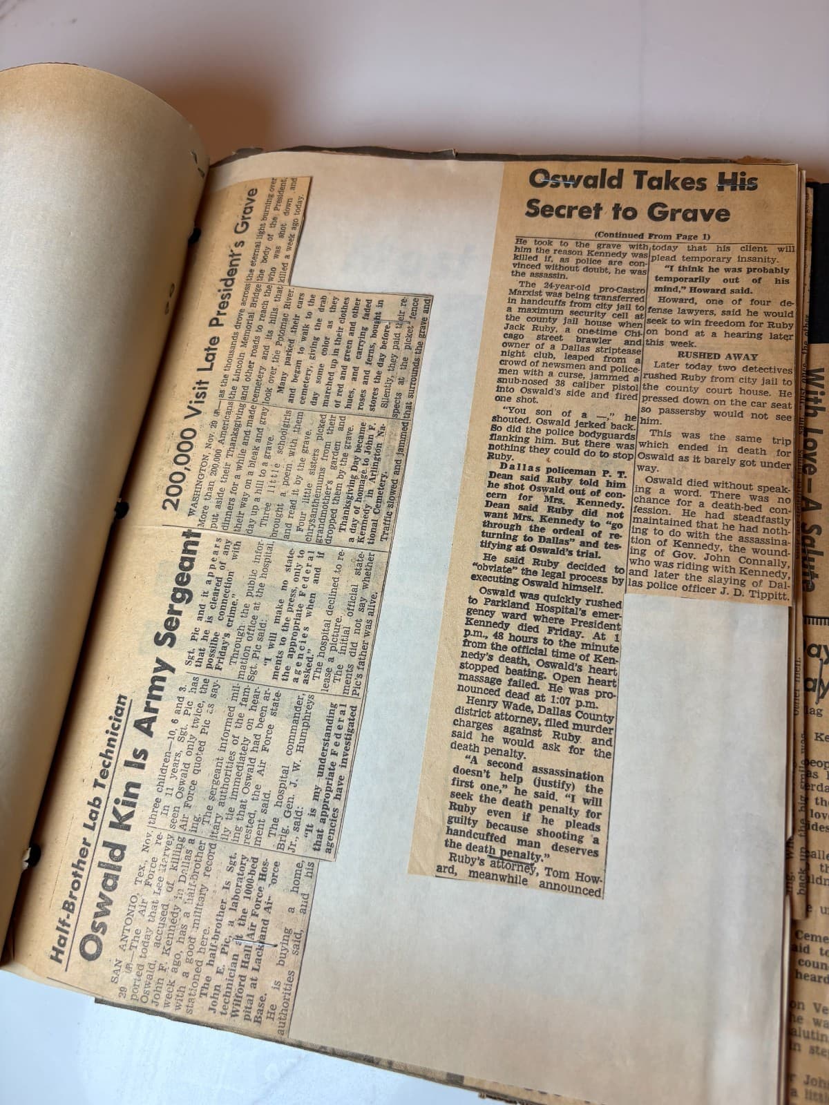 1963 JFK Kennedy Assassination Archive Scrapbook 60+ Pg LIFE Magazine Newspapers - Thumbnail 13
