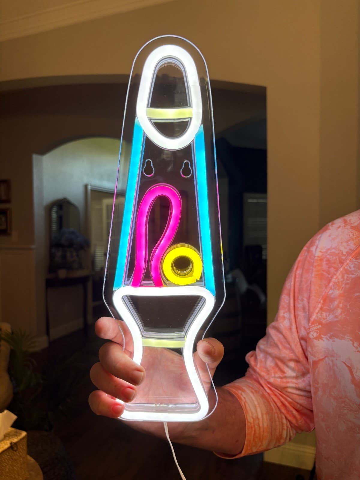 Gabba Goods LED Neon Lava Lamp Light Wall Mount Colorful Glow 14 - Thumbnail 6