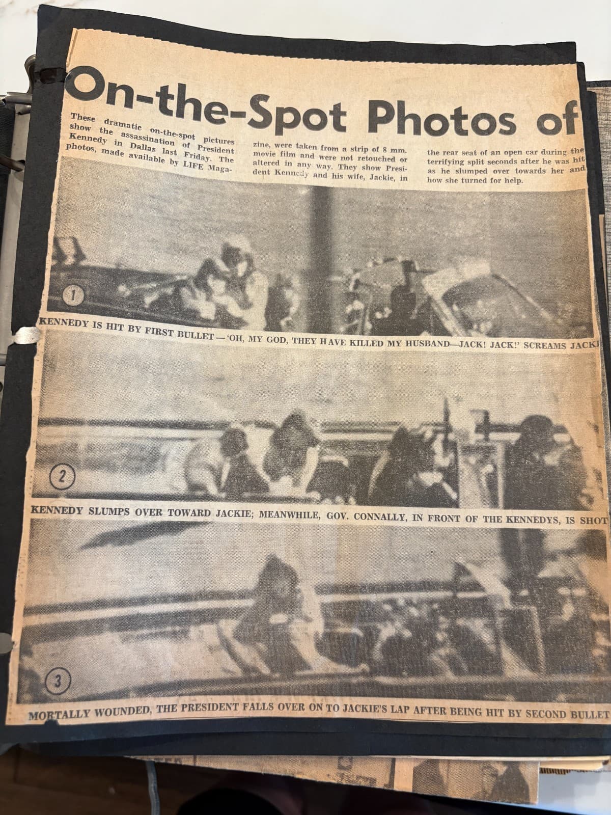 1963 JFK Kennedy Assassination Archive Scrapbook 60+ Pg LIFE Magazine Newspapers - Thumbnail 22