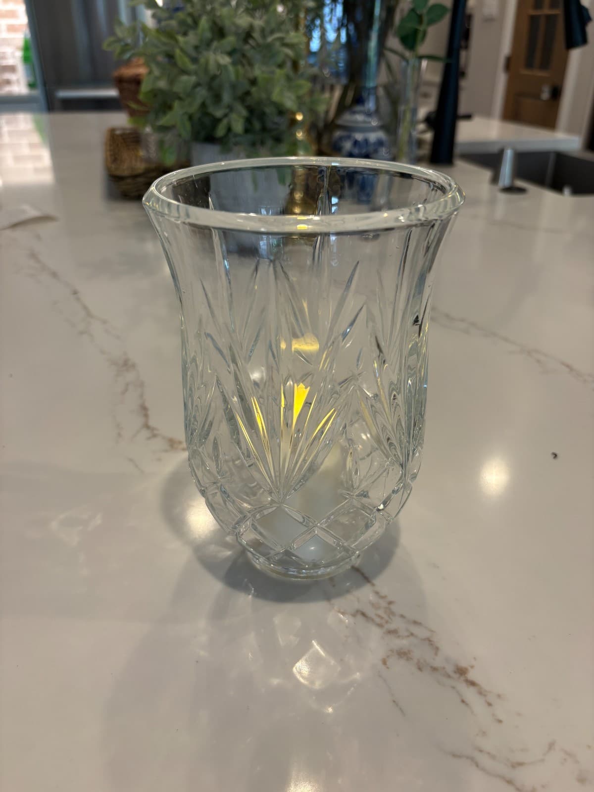 St George 24% Lead Crystal SGRB Replacement Hurricane Shade /Fan Diamond Cut - Thumbnail 6