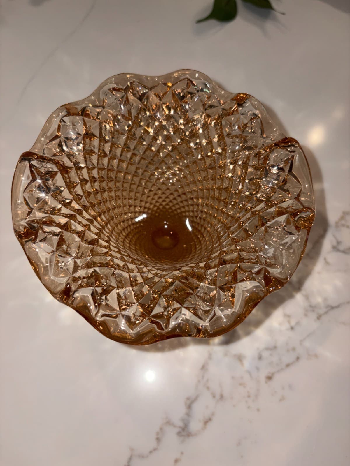 Westmoreland Amber Hobnail Glass Candy Dish Footed Bowl Vintage Collectible - Thumbnail 4