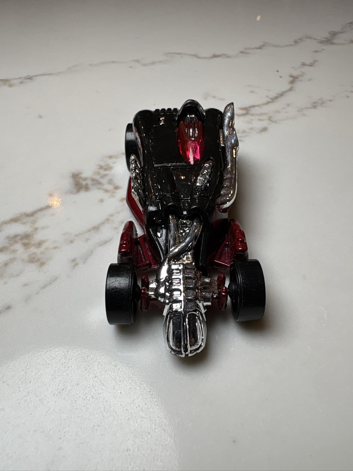 1996 Wheels Salt Flat Racer Black & Maroon Diecast 1:64 Scale Car - Thumbnail 2