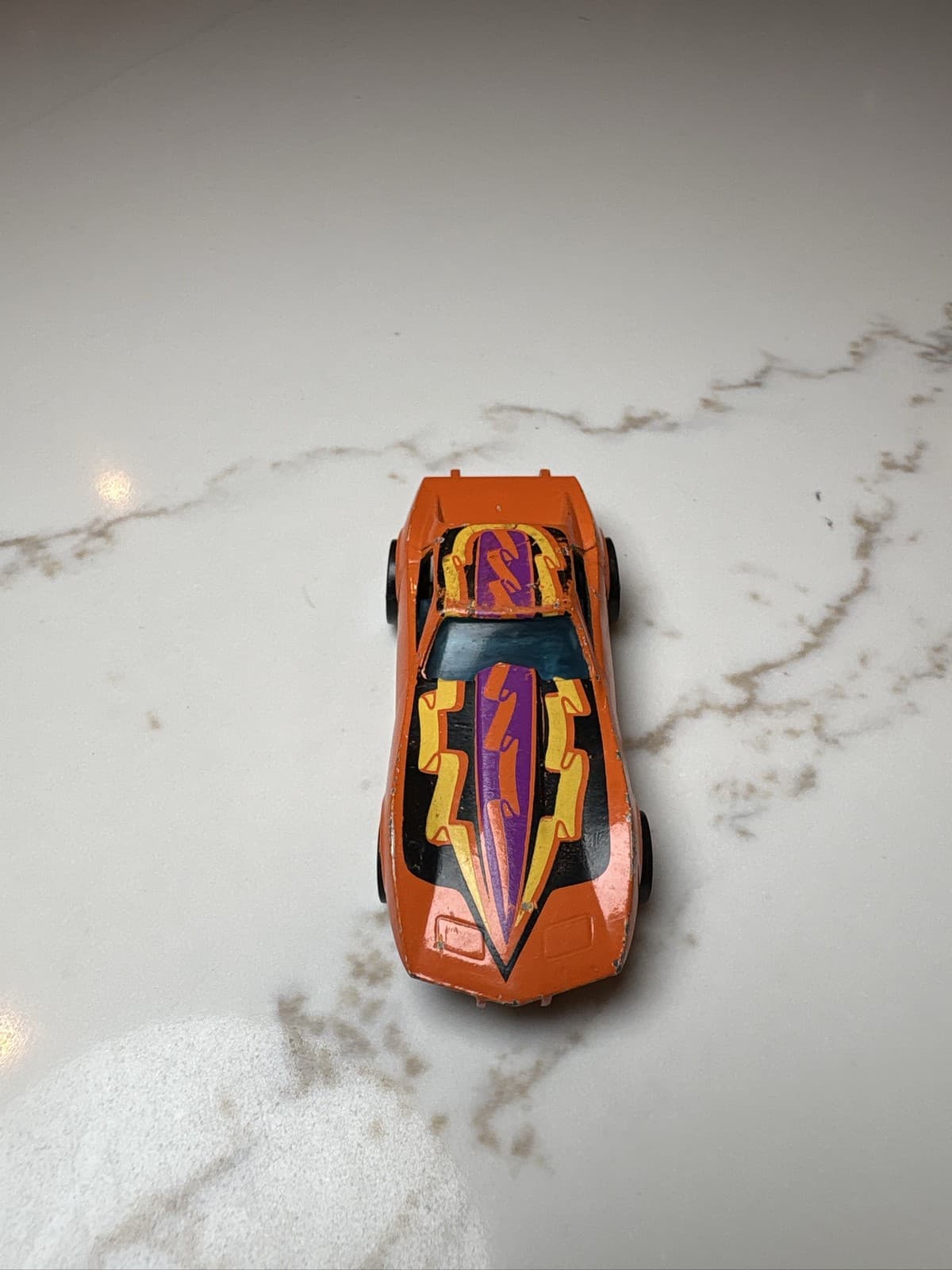 1975 Mattel Wheels Chevy Corvette Stingray Orange Diecast Car Blackwall - Thumbnail 2
